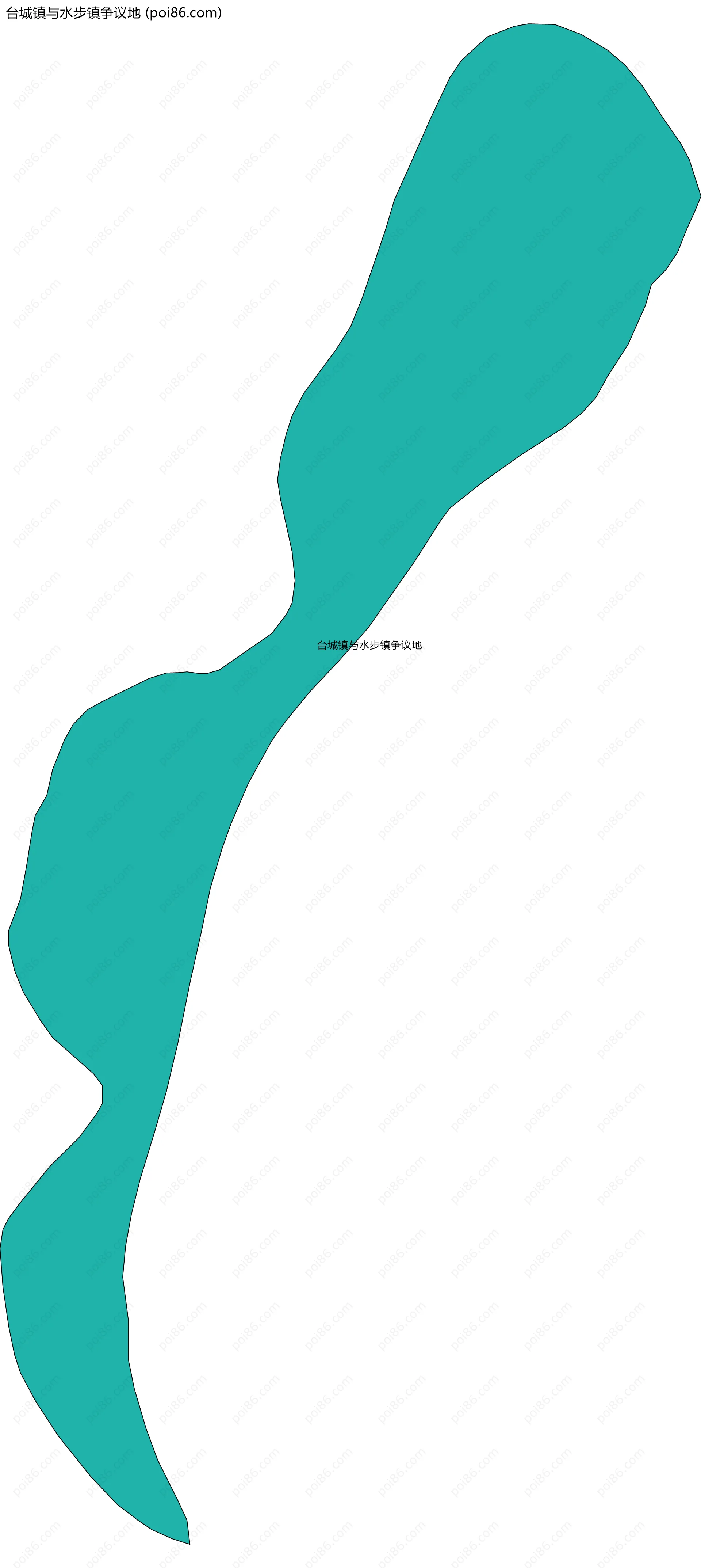 台城镇与水步镇争议地边界地图