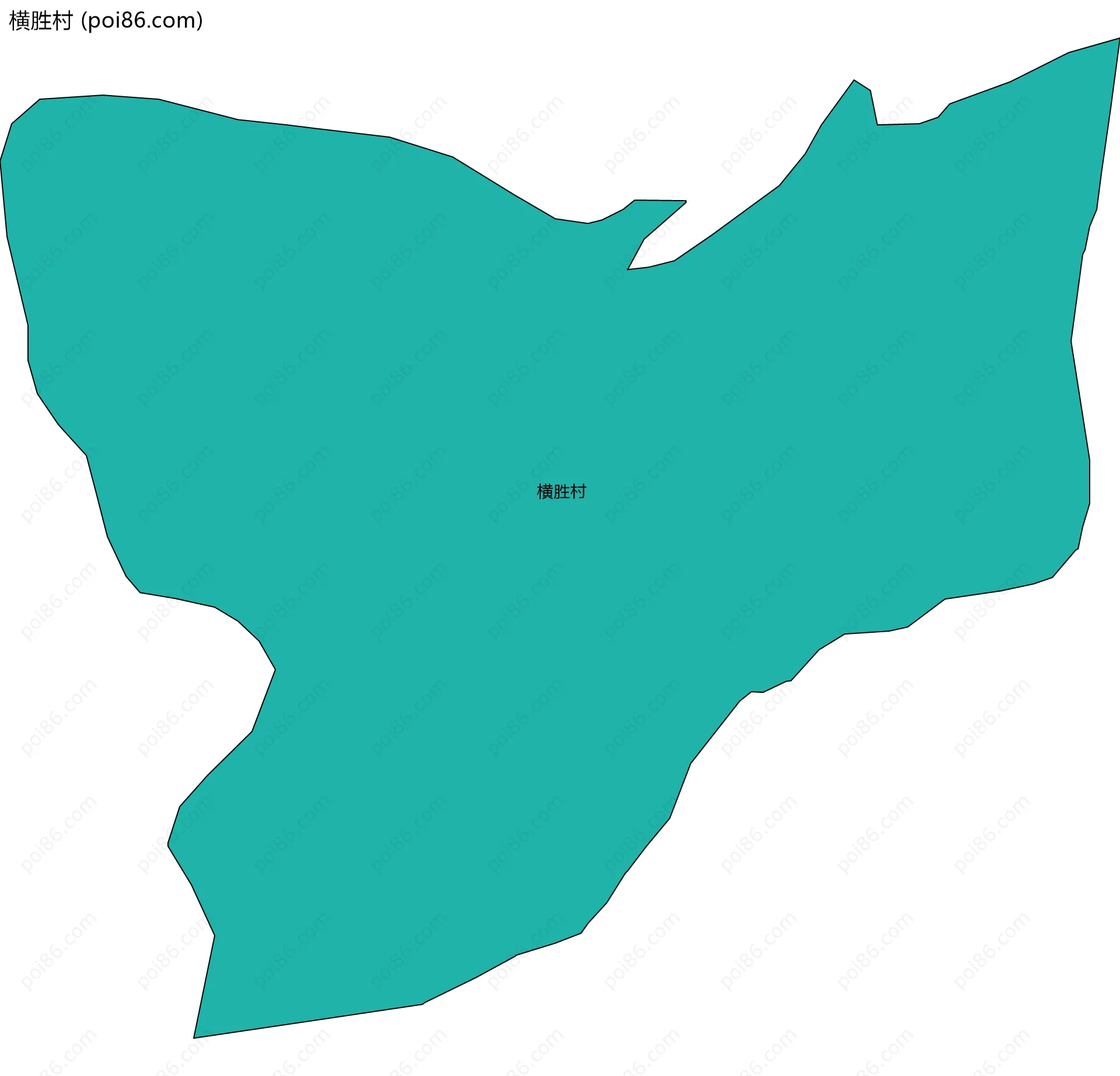 横胜村边界地图