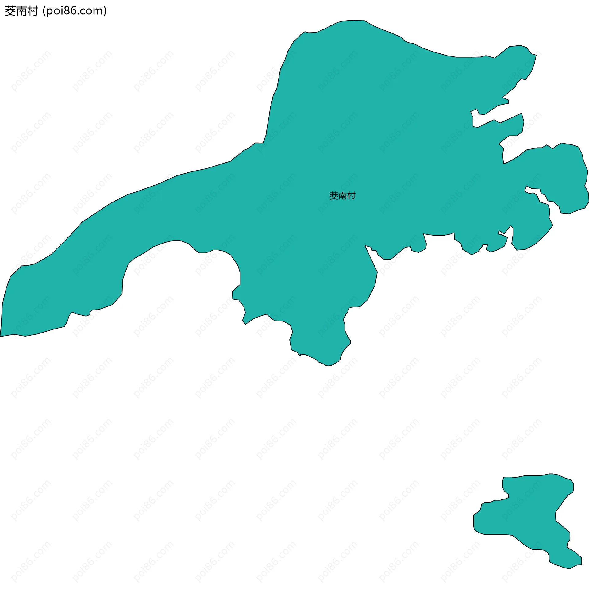 茭南村边界地图