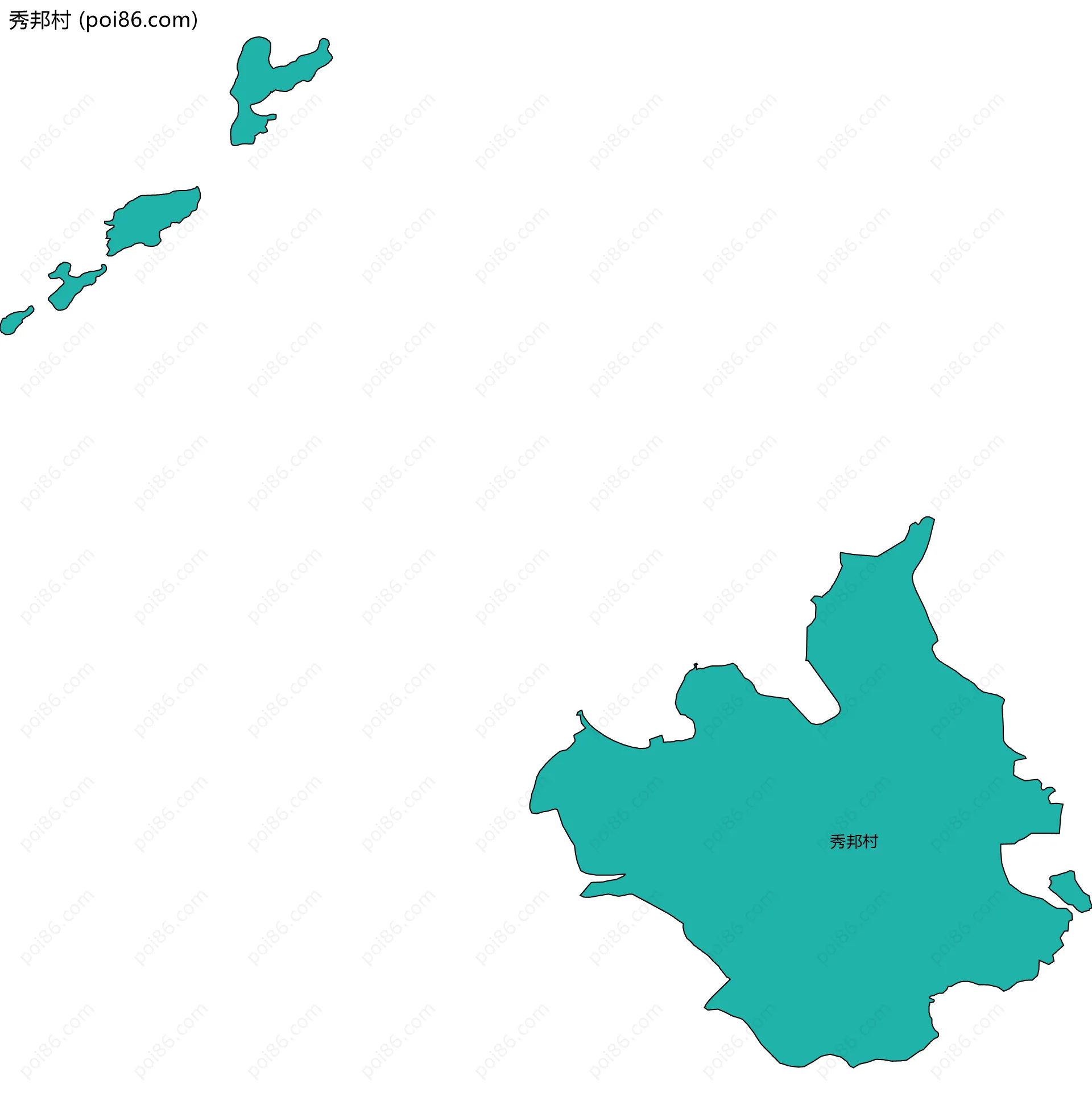 秀邦村边界地图