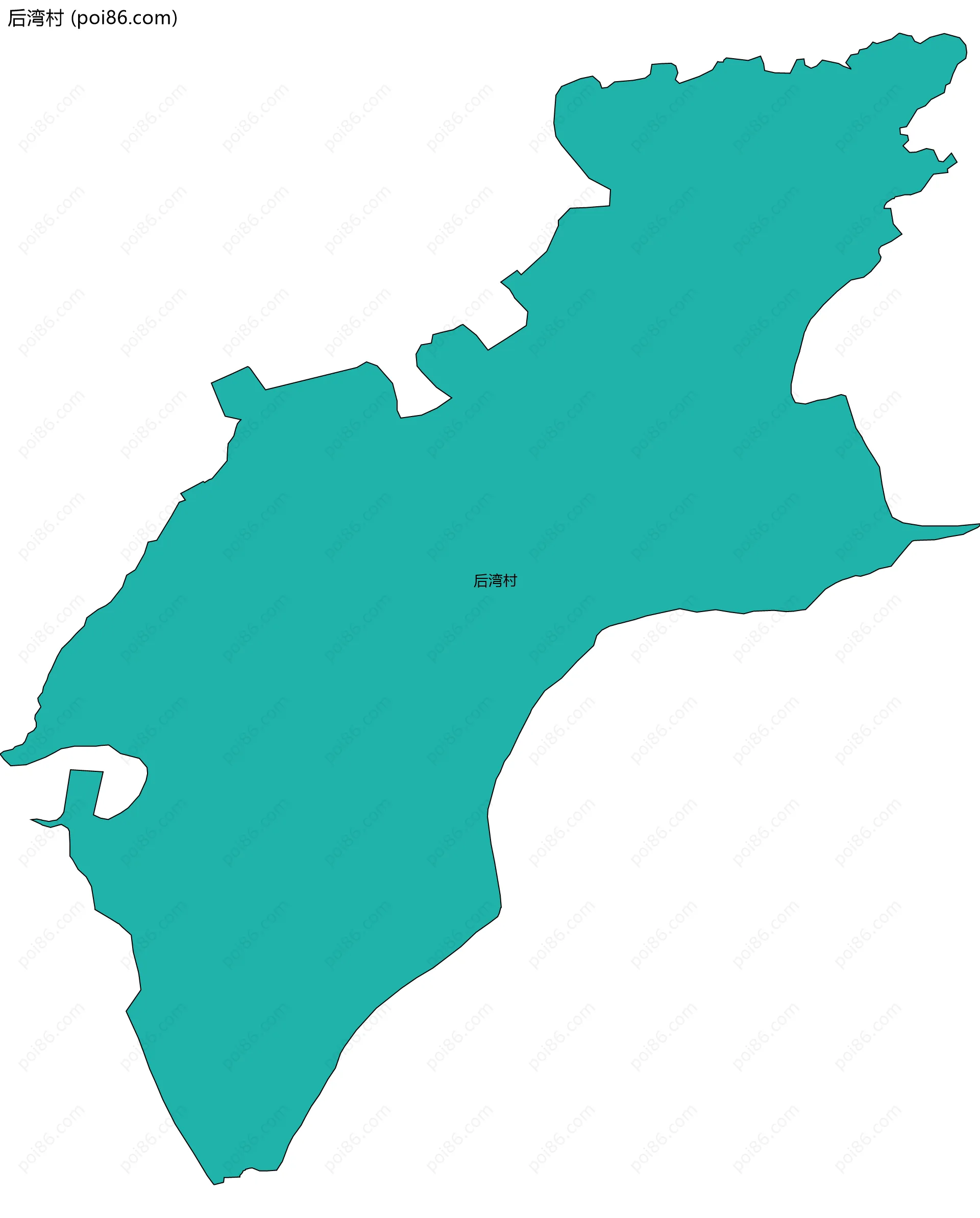 后湾村边界地图