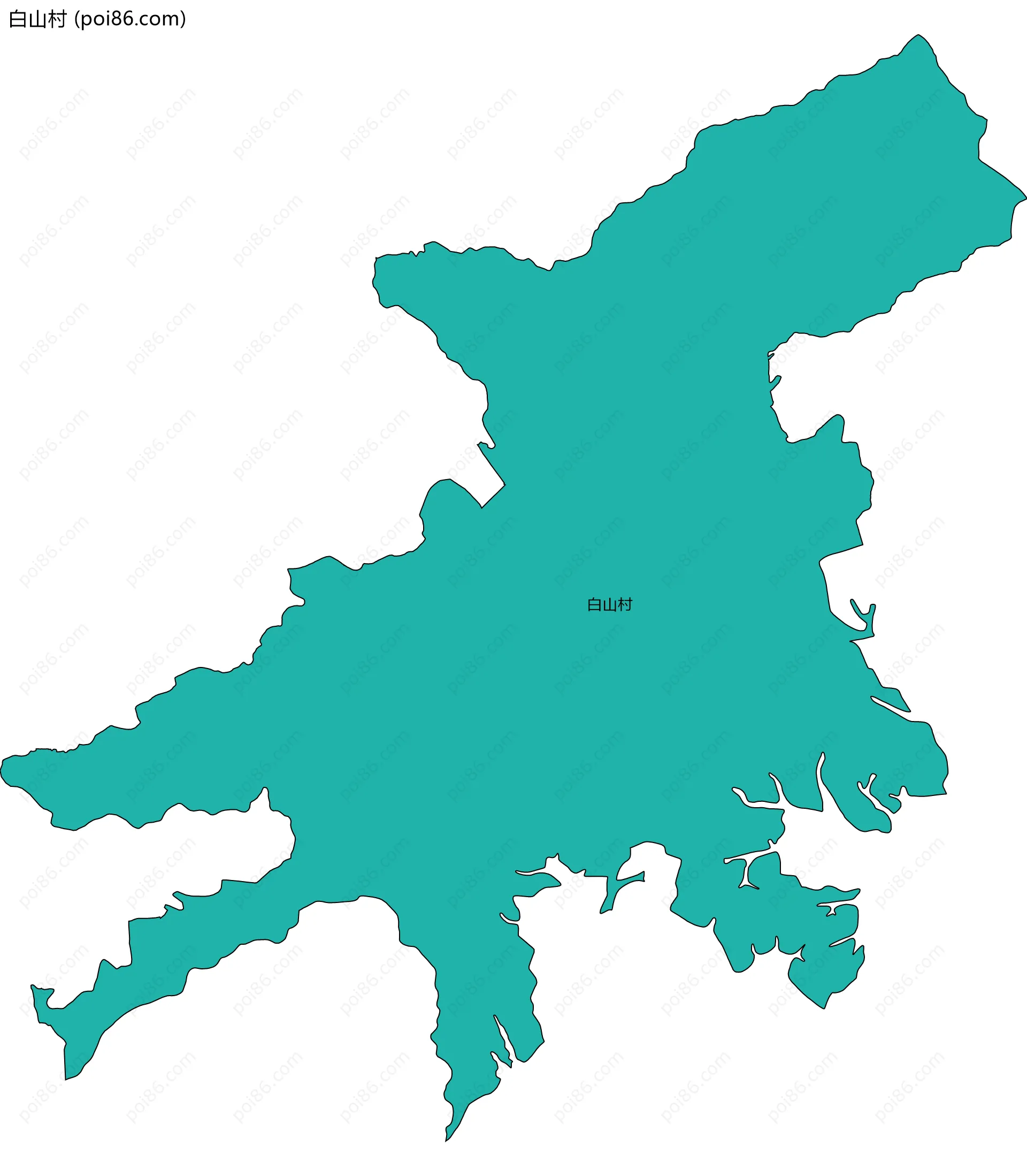 白山村边界地图