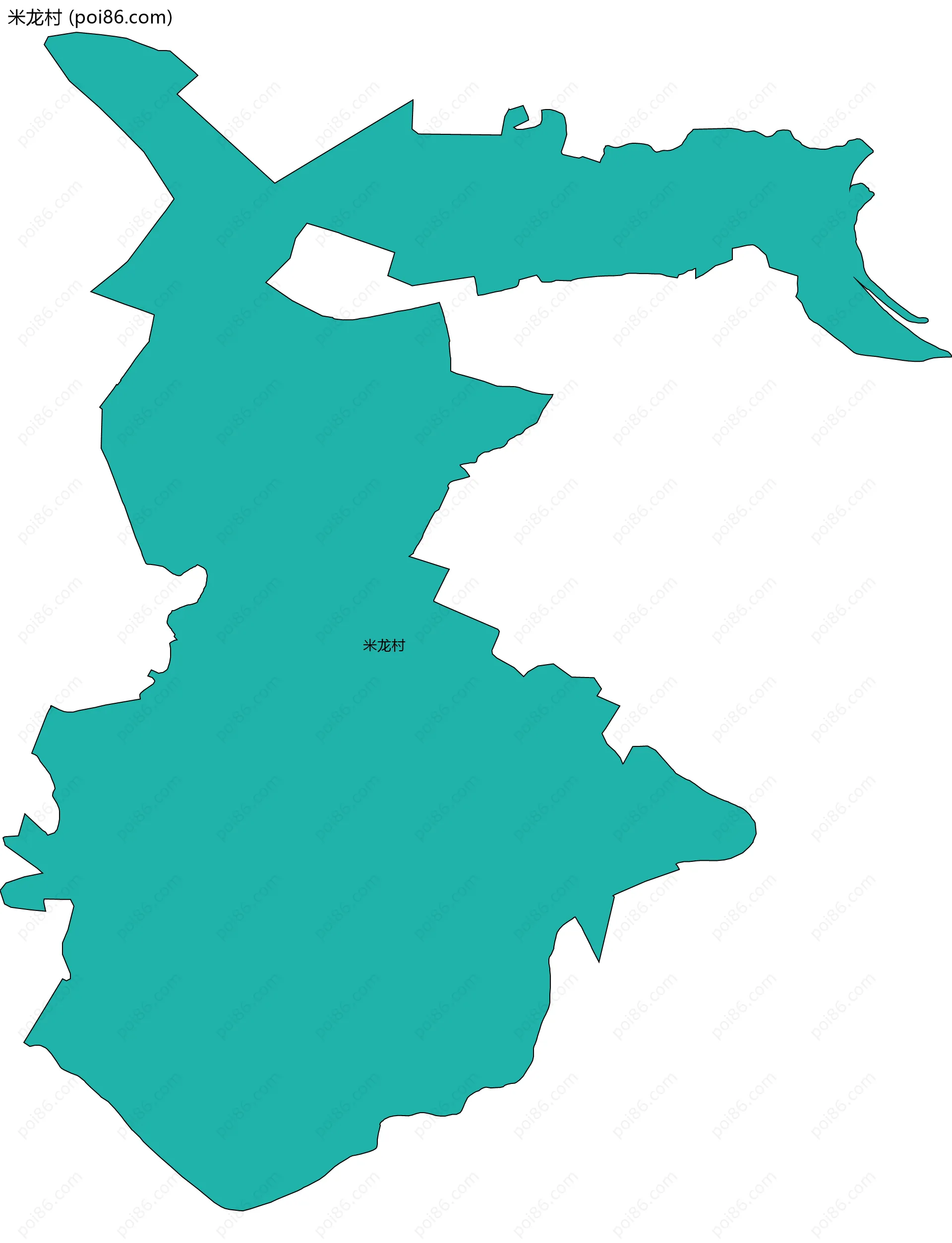 米龙村边界地图