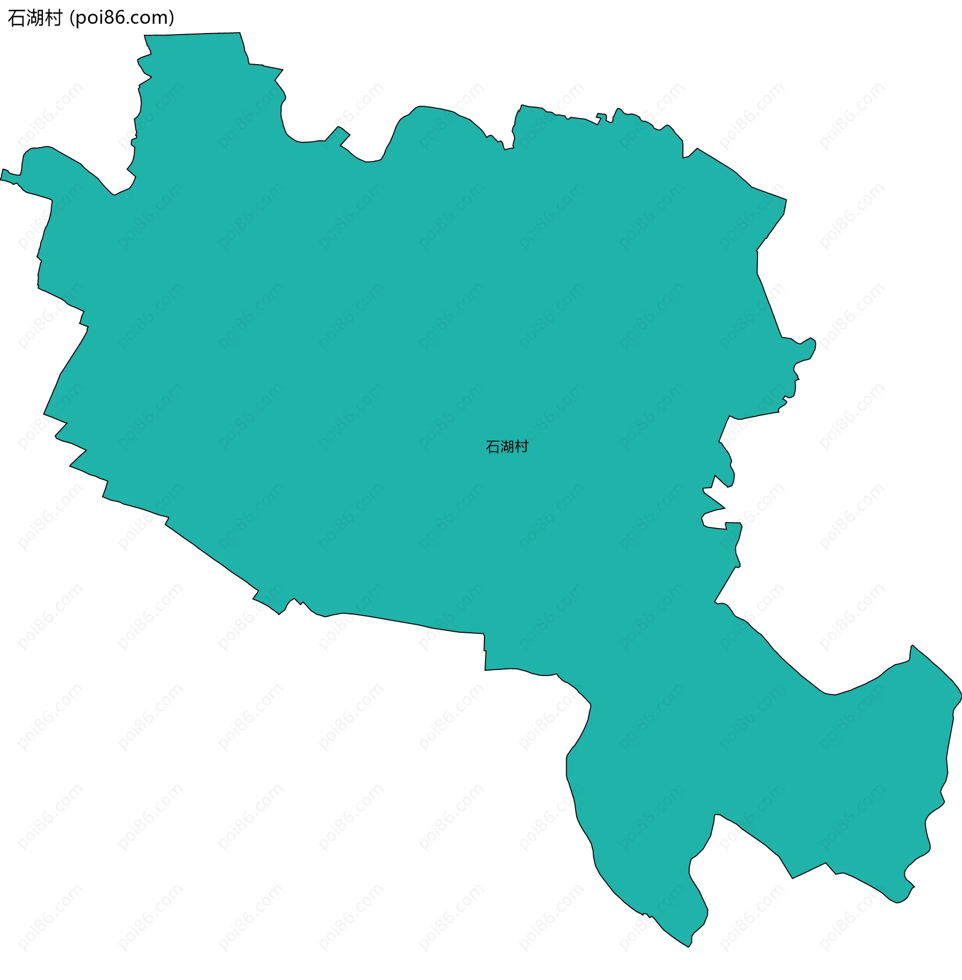 石湖村边界地图