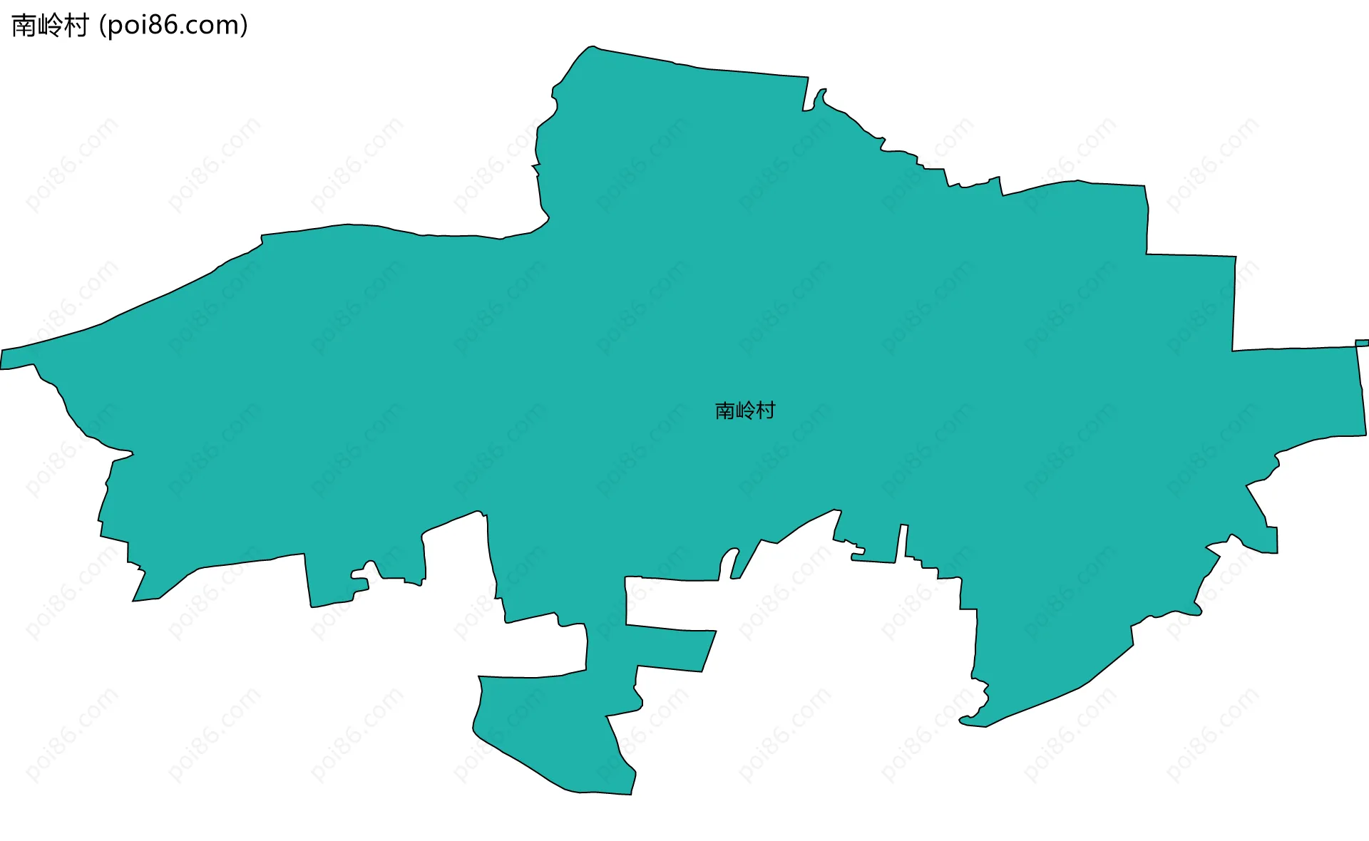 南岭村边界地图