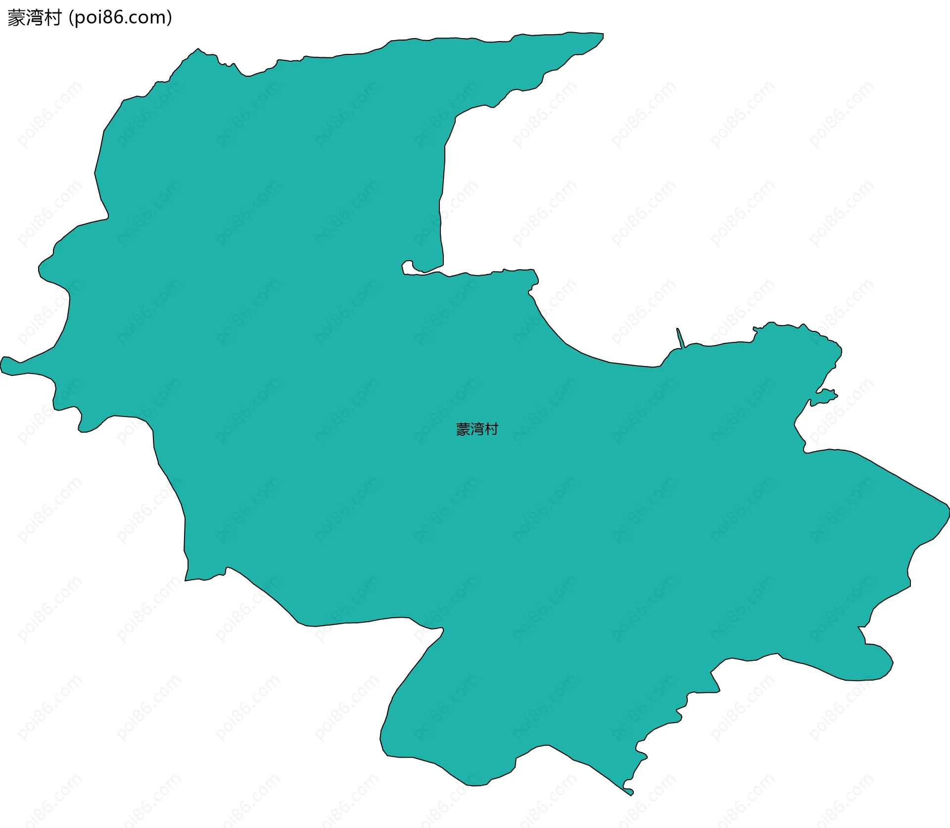 蒙湾村边界地图
