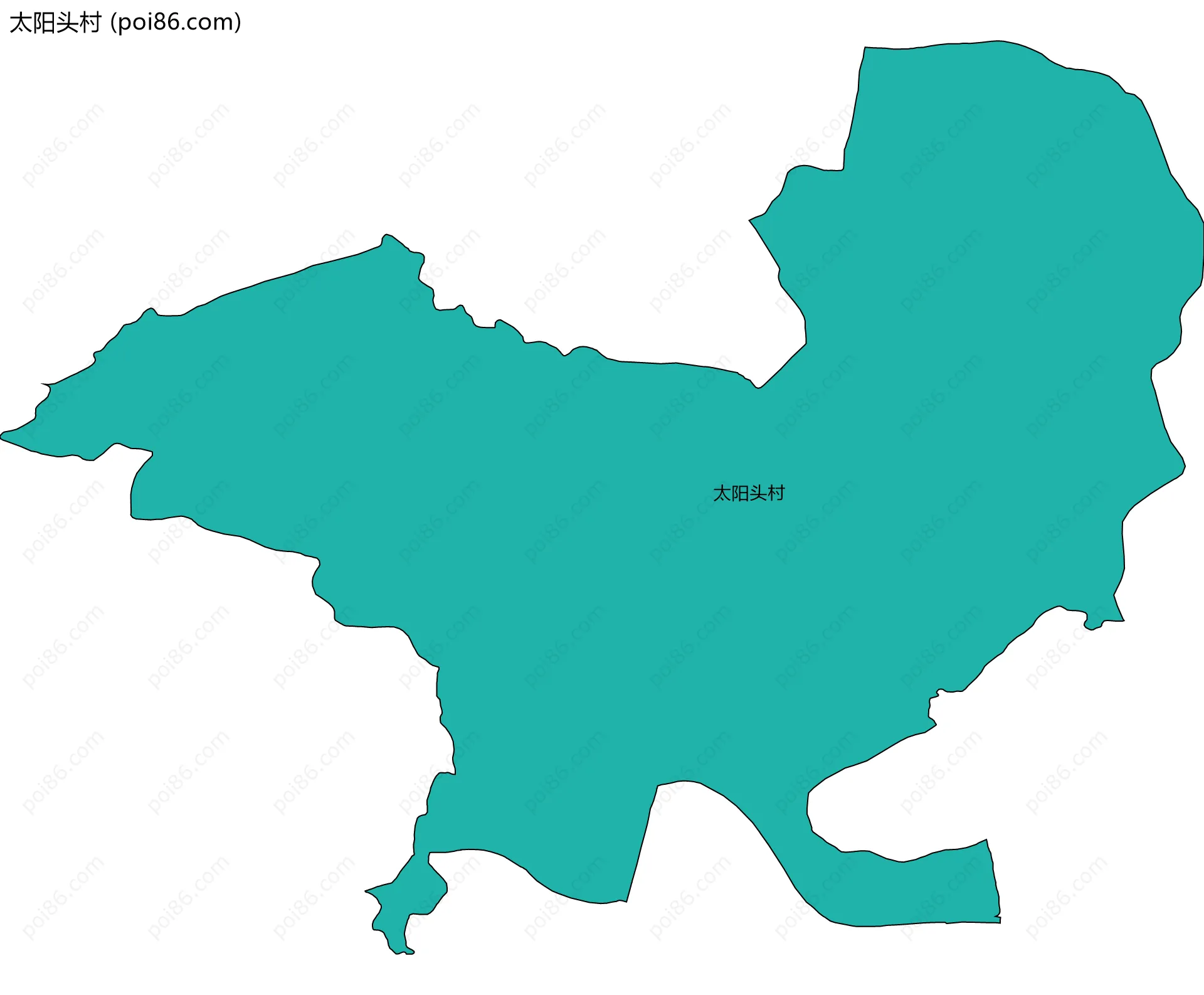 太阳头村边界地图