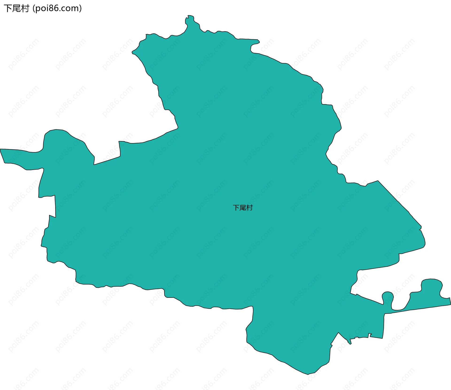 下尾村边界地图