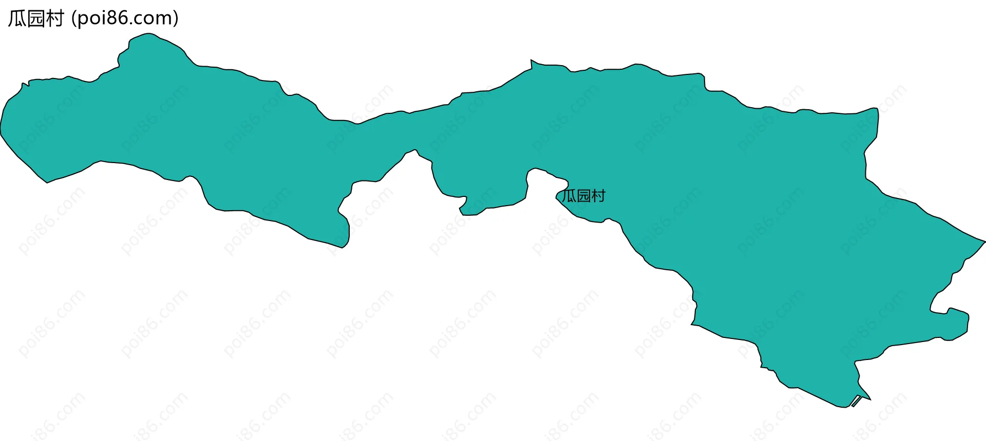 瓜园村边界地图