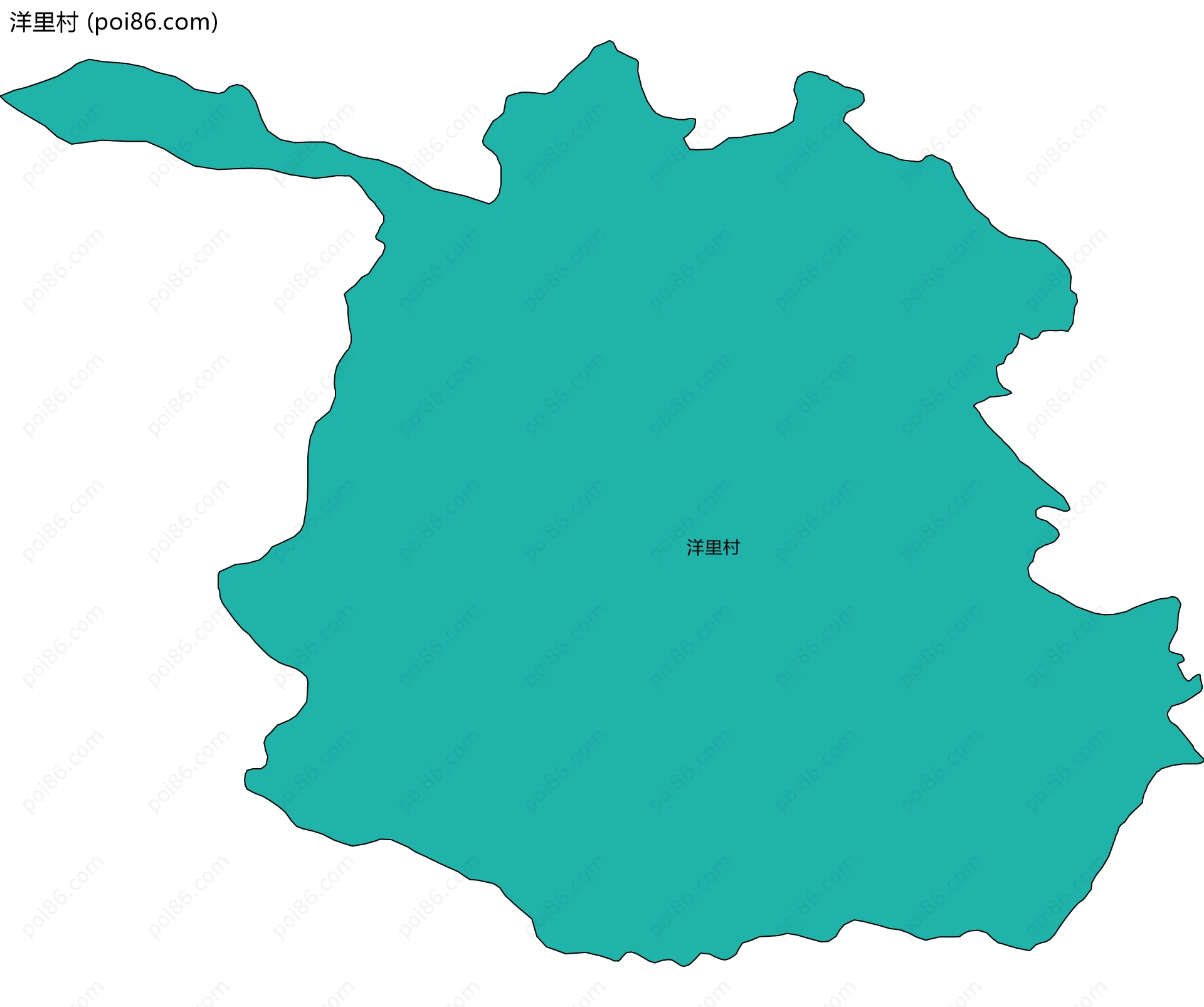 洋里村边界地图