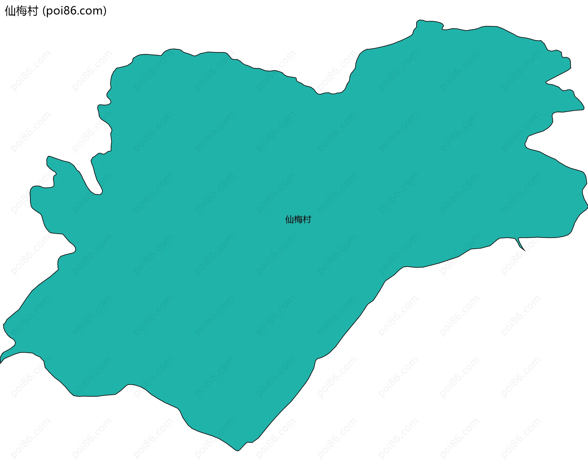 仙梅村边界地图