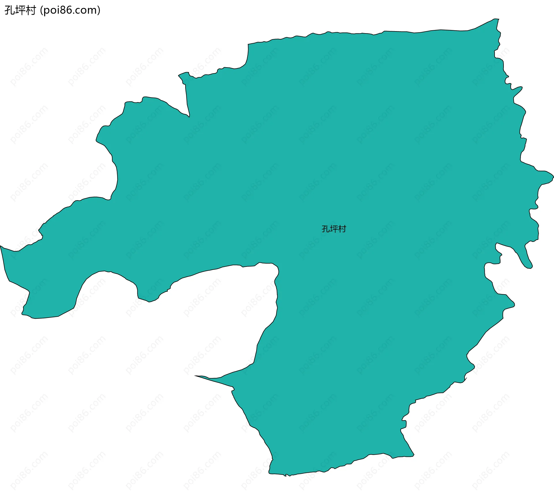 孔坪村边界地图