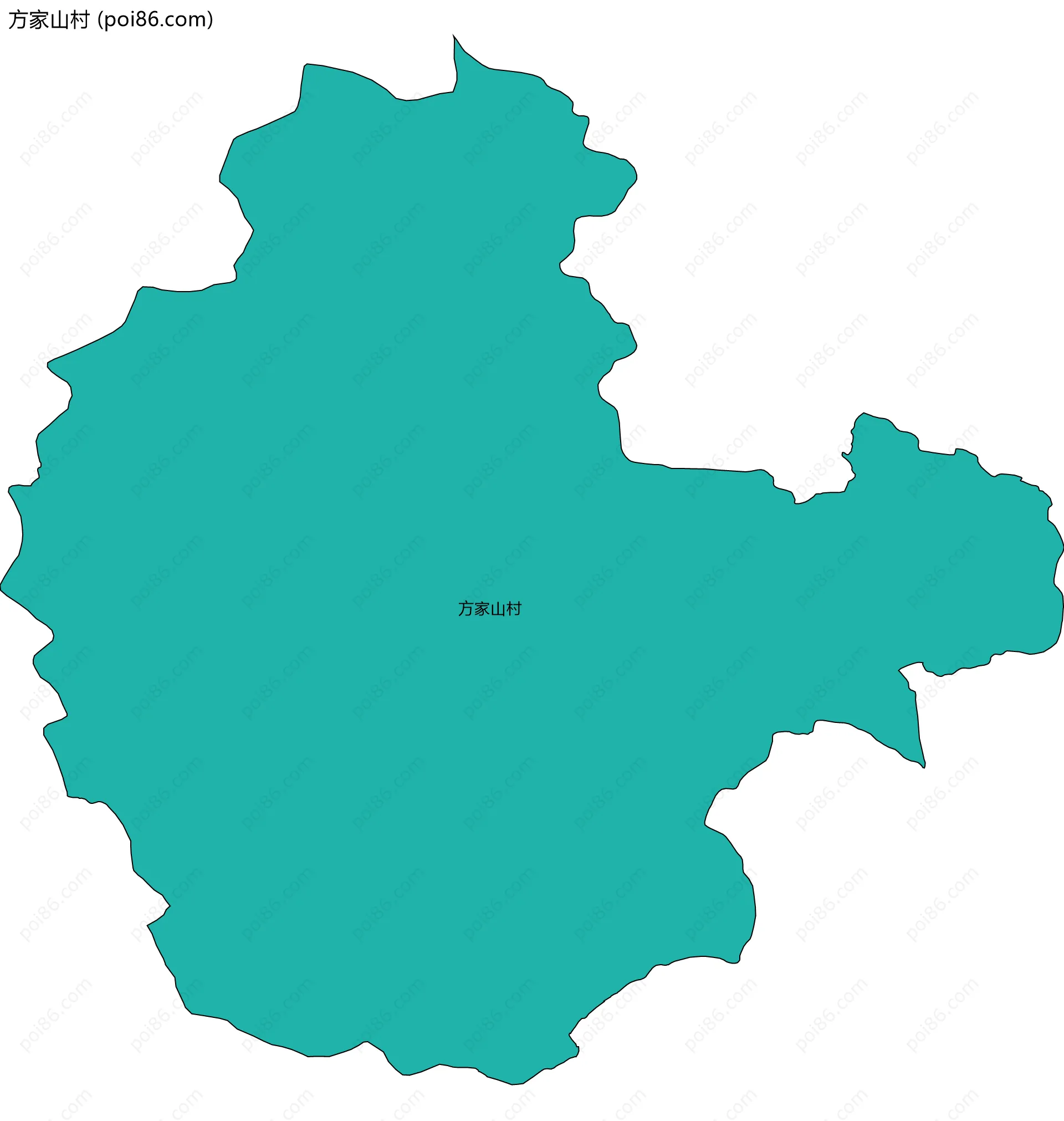 方家山村边界地图