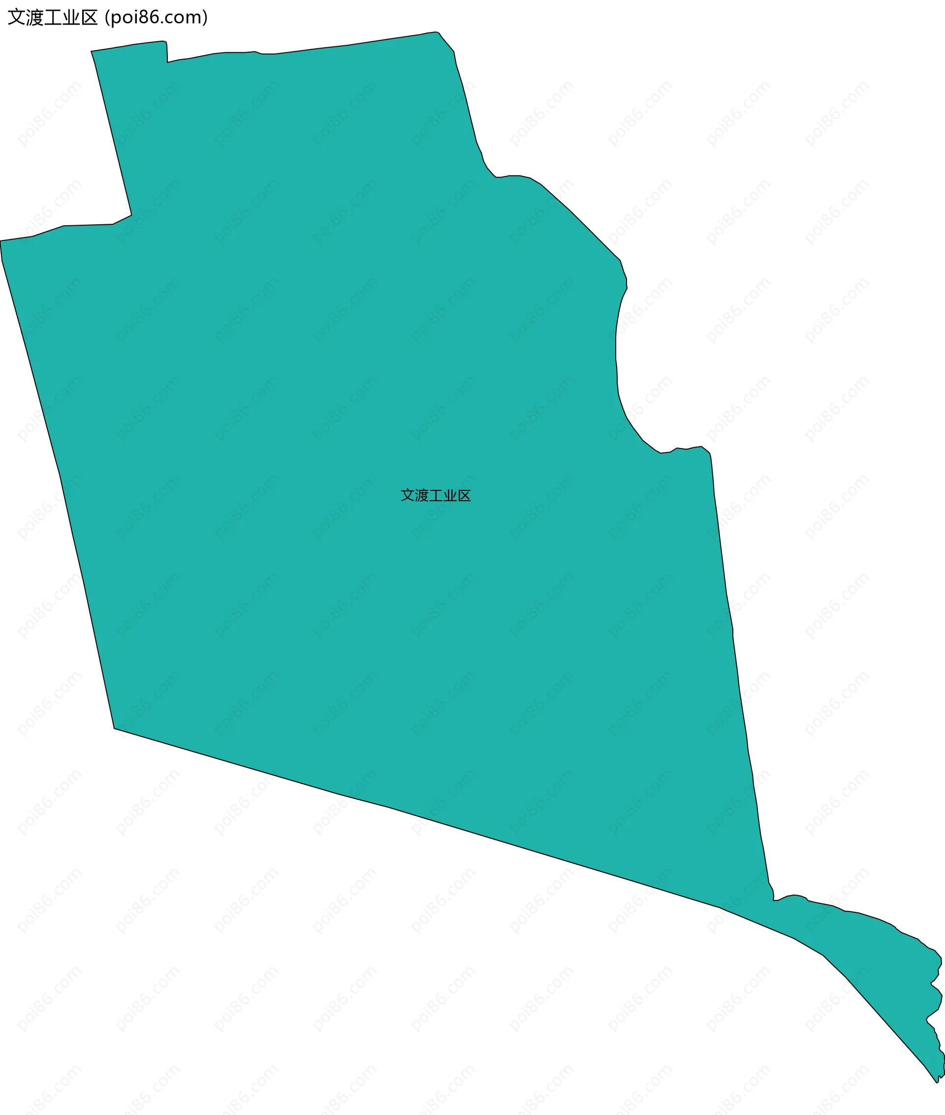 文渡工业区边界地图