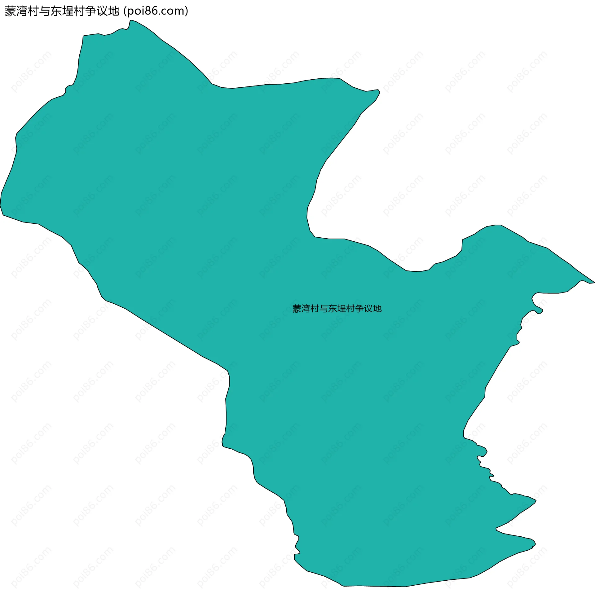 蒙湾村与东埕村争议地边界地图