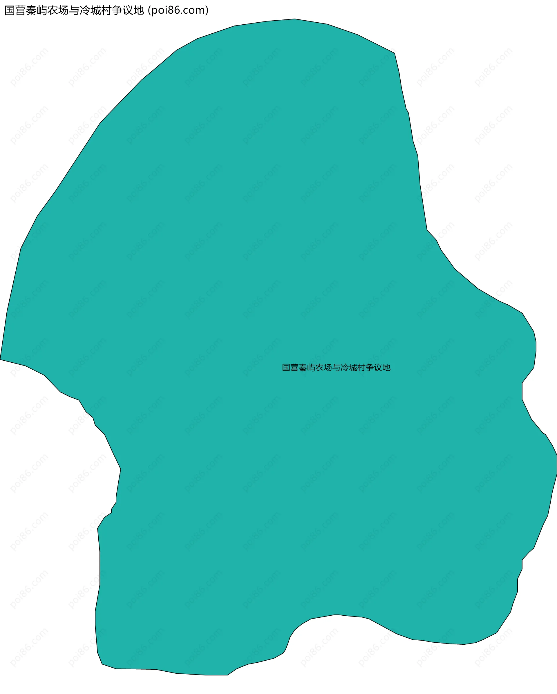 国营秦屿农场与冷城村争议地边界地图