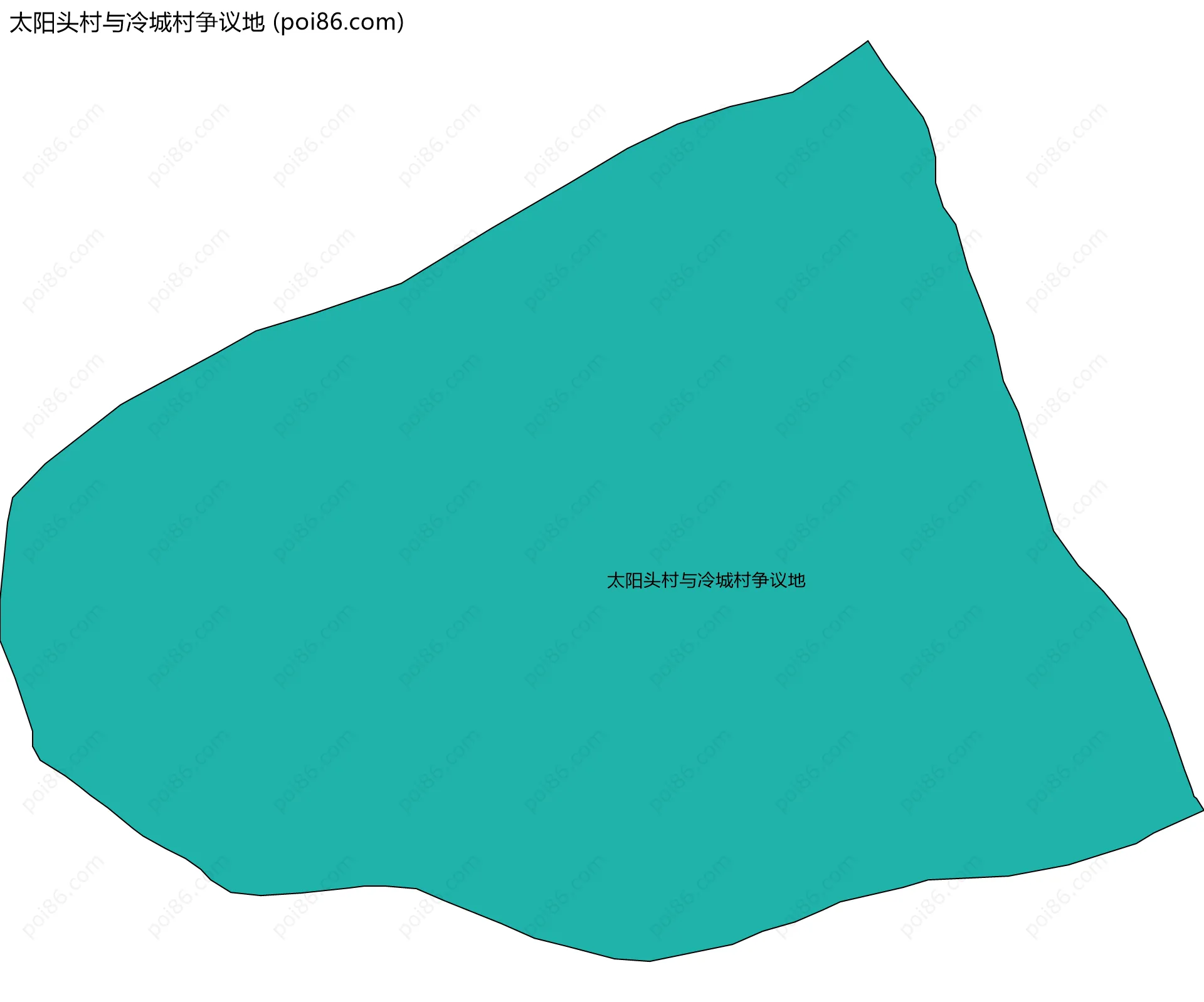 太阳头村与冷城村争议地边界地图