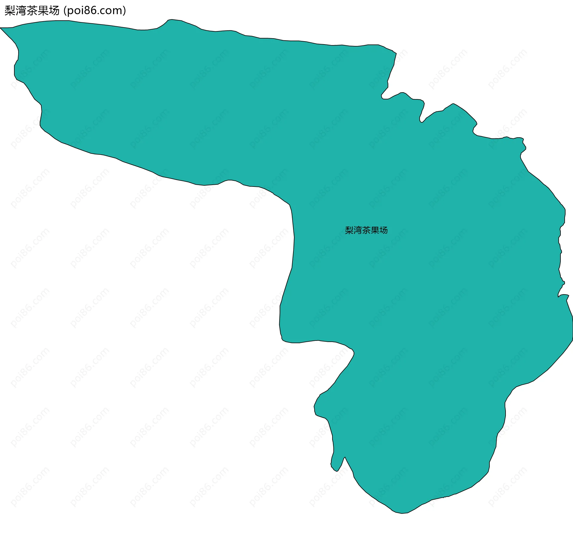 梨湾茶果场边界地图