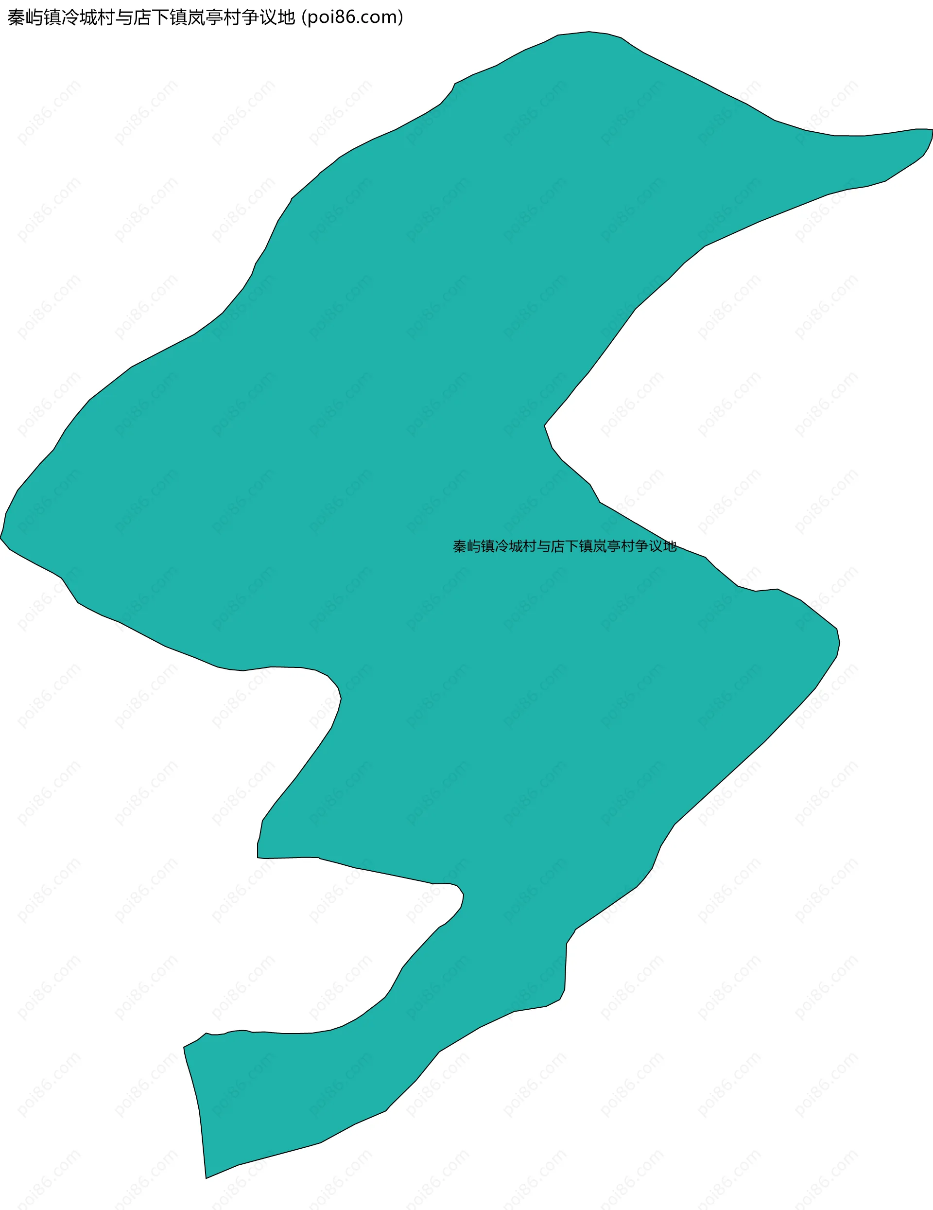 秦屿镇冷城村与店下镇岚亭村争议地边界地图