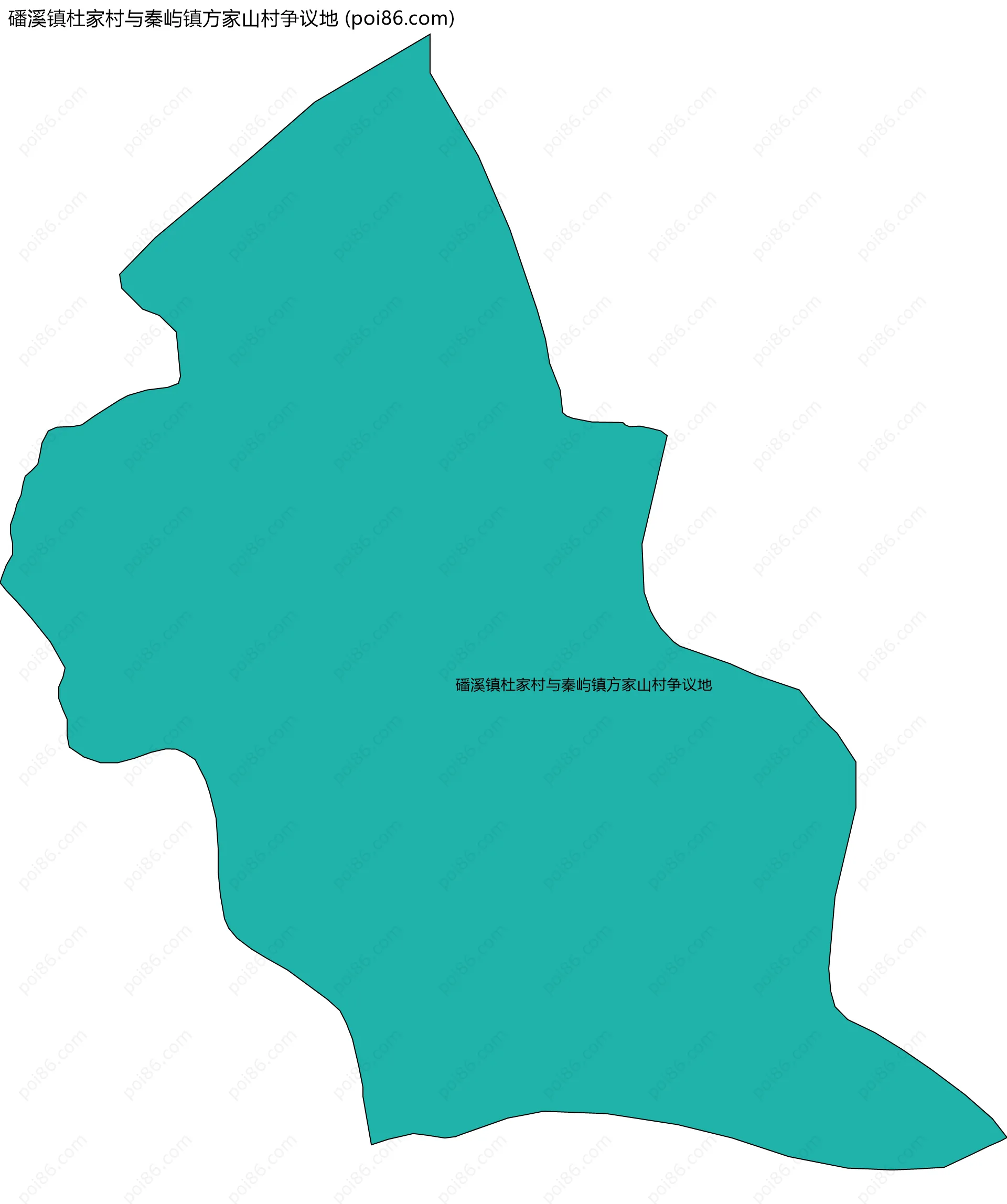磻溪镇杜家村与秦屿镇方家山村争议地边界地图