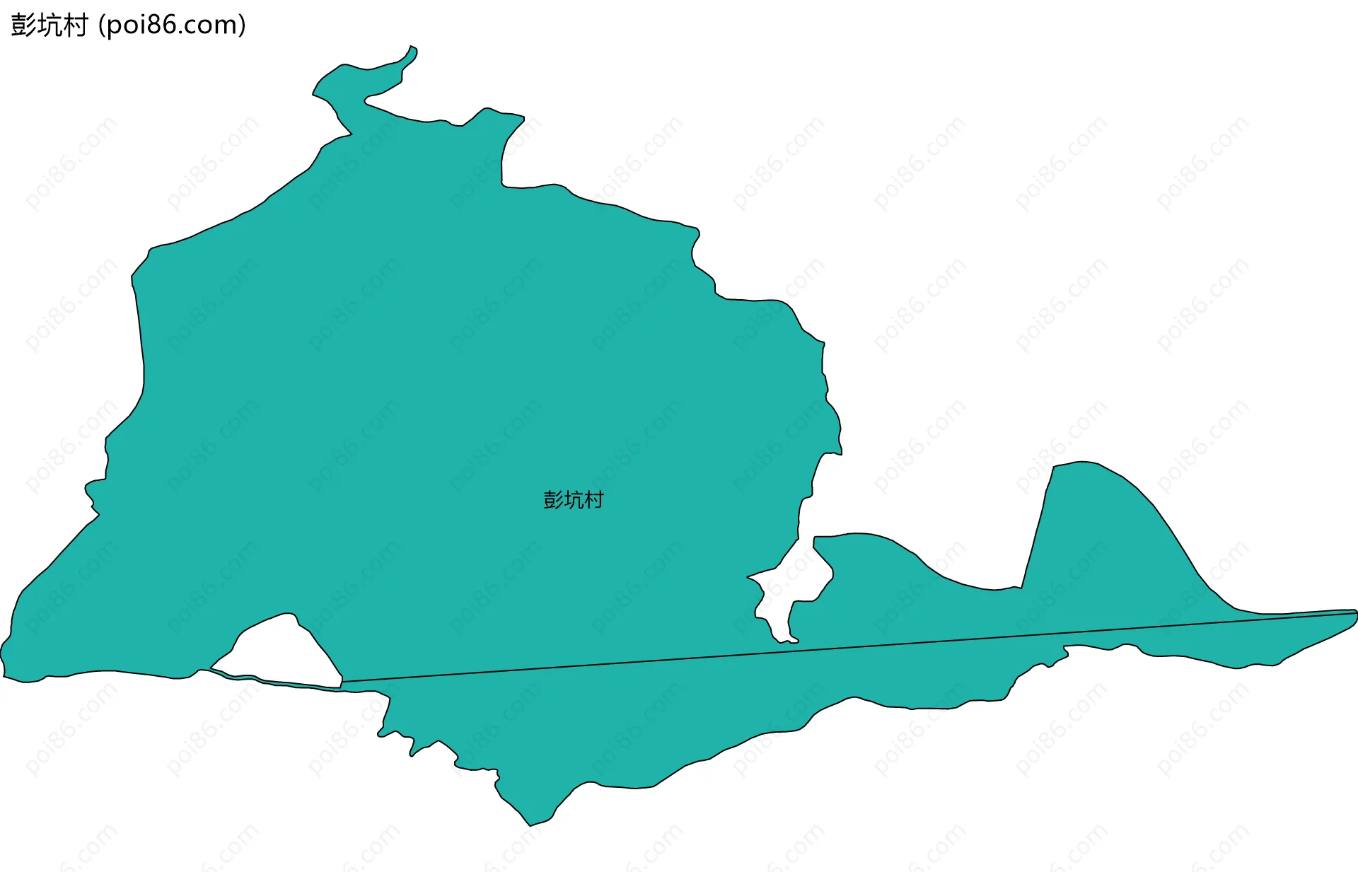 彭坑村边界地图