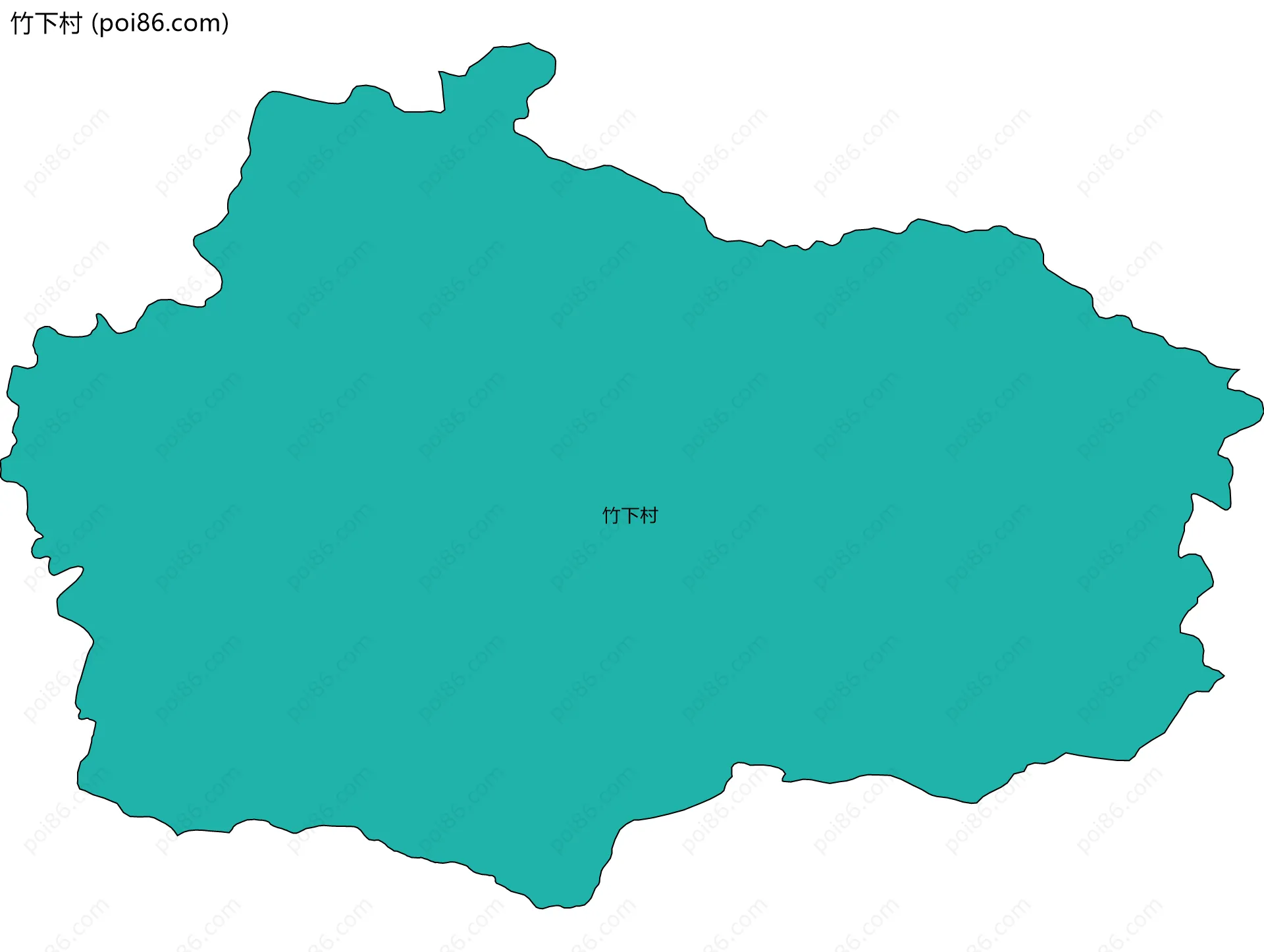 竹下村边界地图