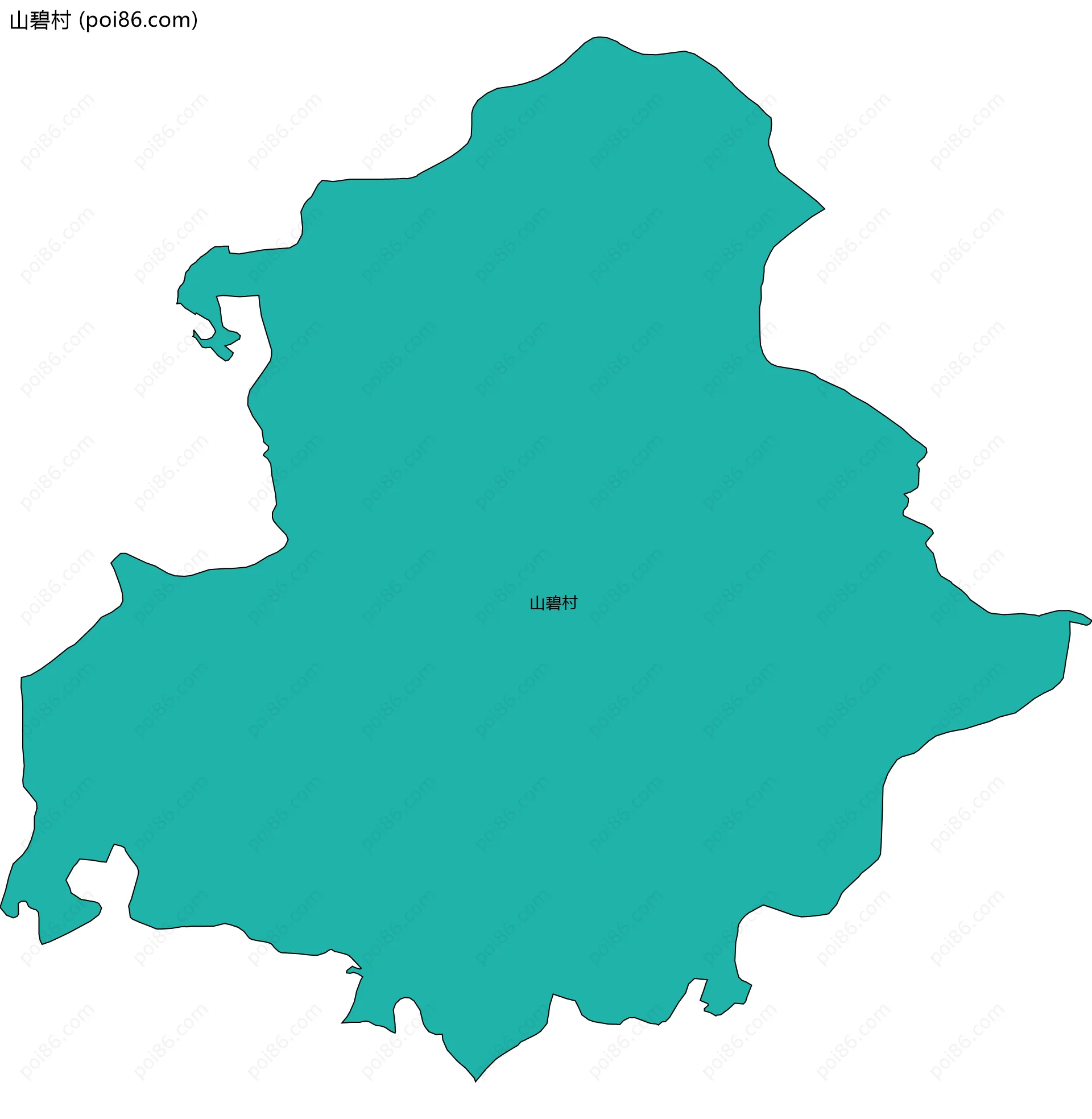 山碧村边界地图