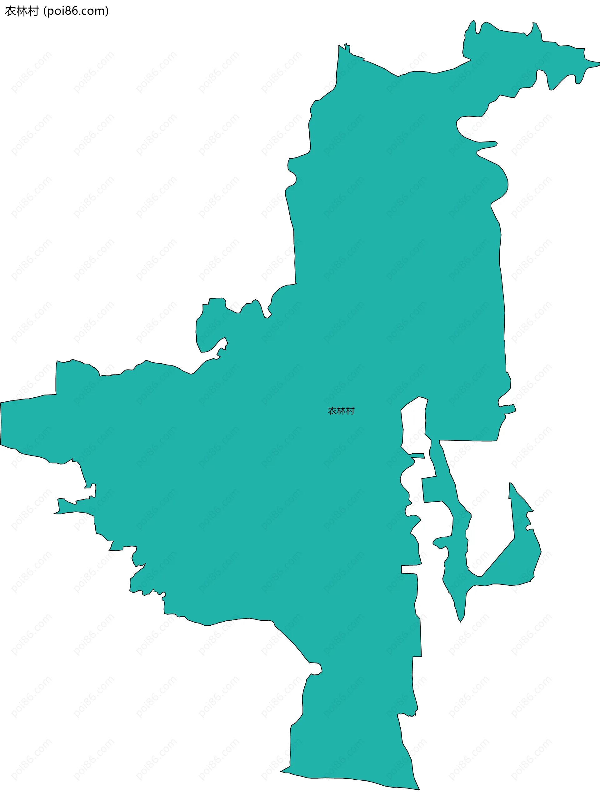农林村边界地图