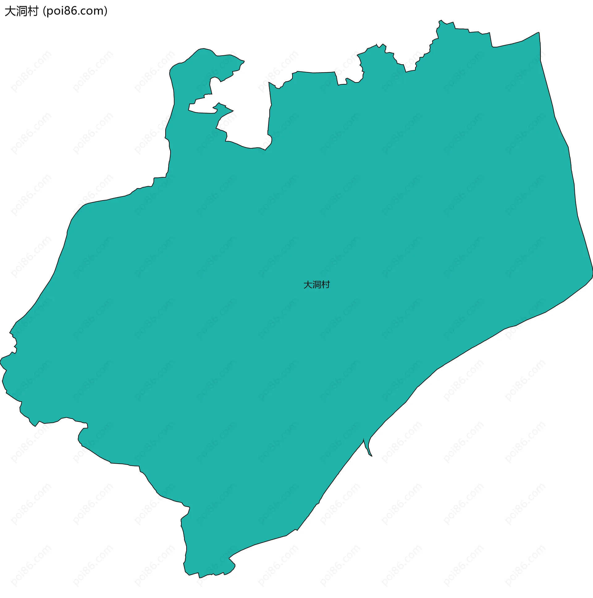 大洞村边界地图