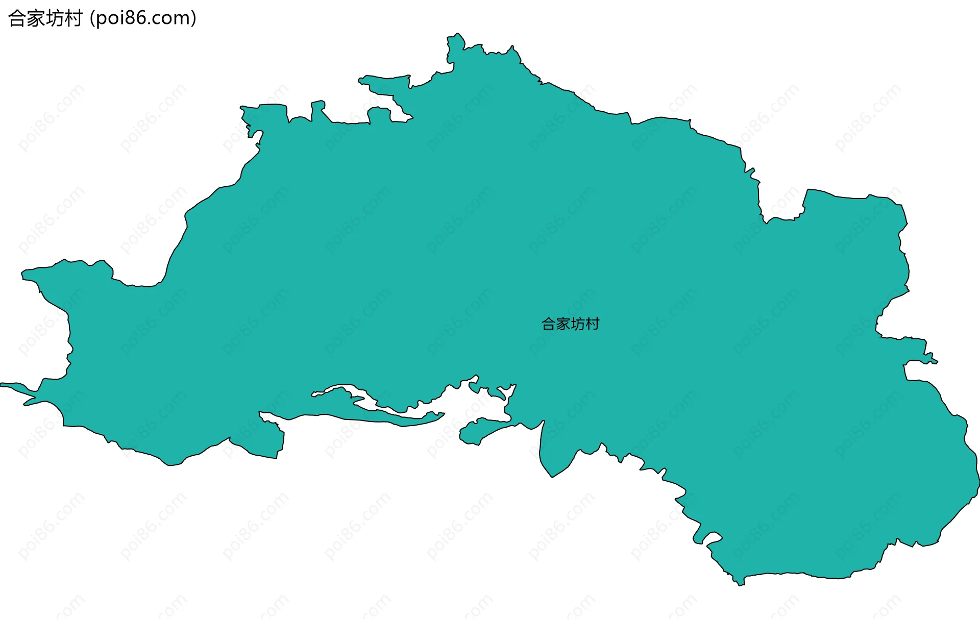 合家坊村边界地图