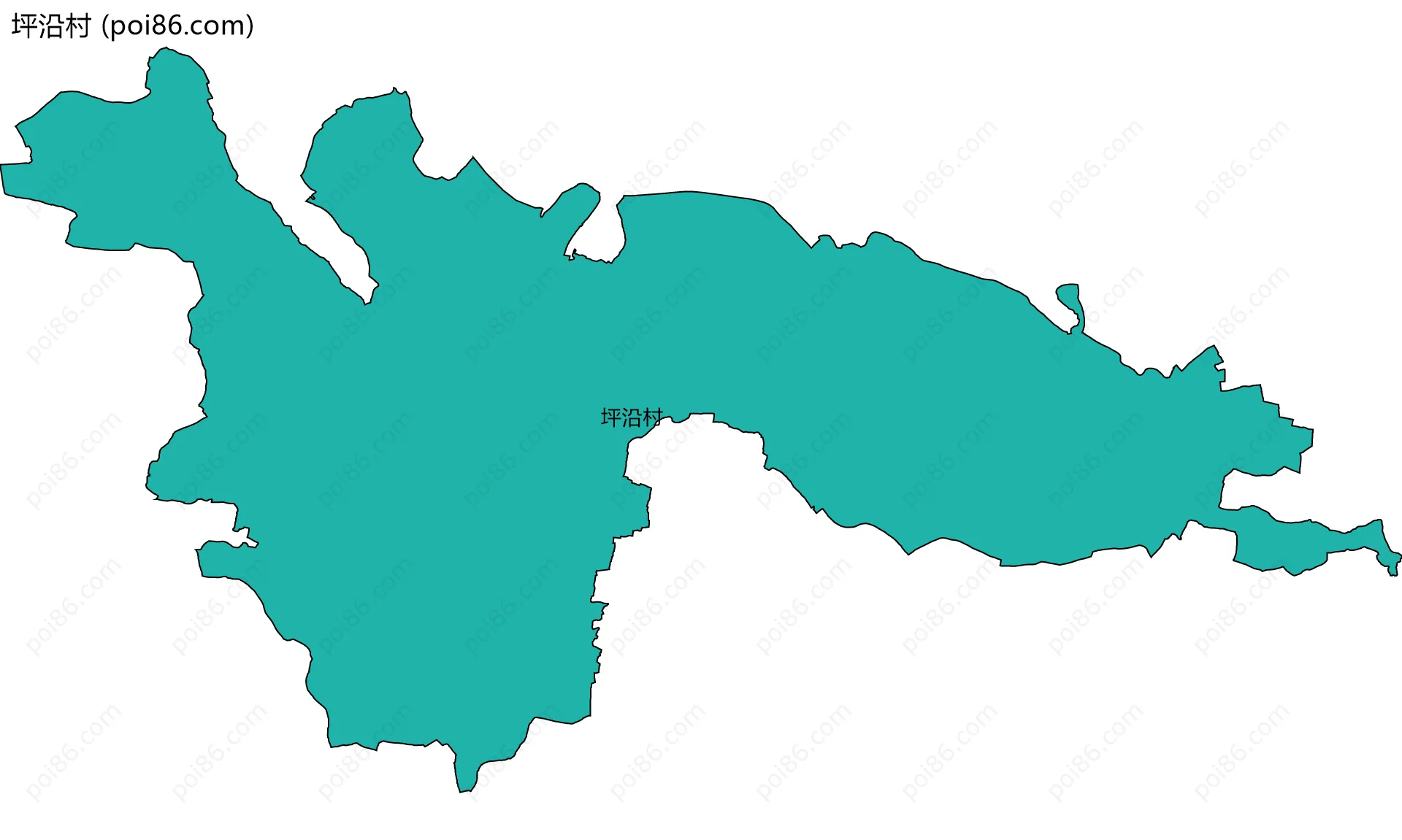 坪沿村边界地图