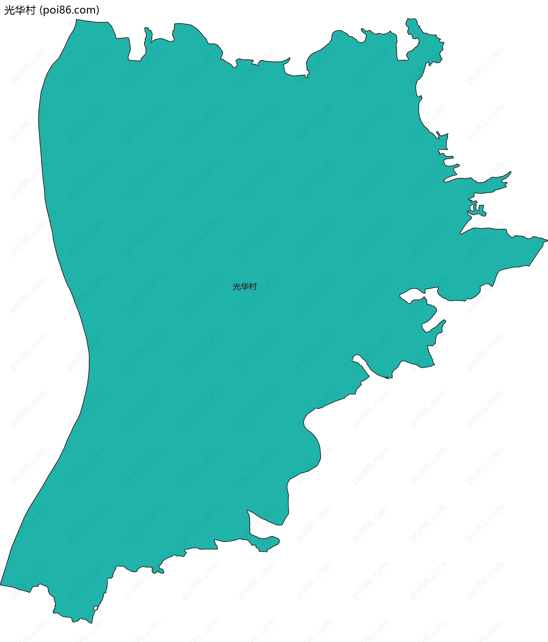 光华村边界地图