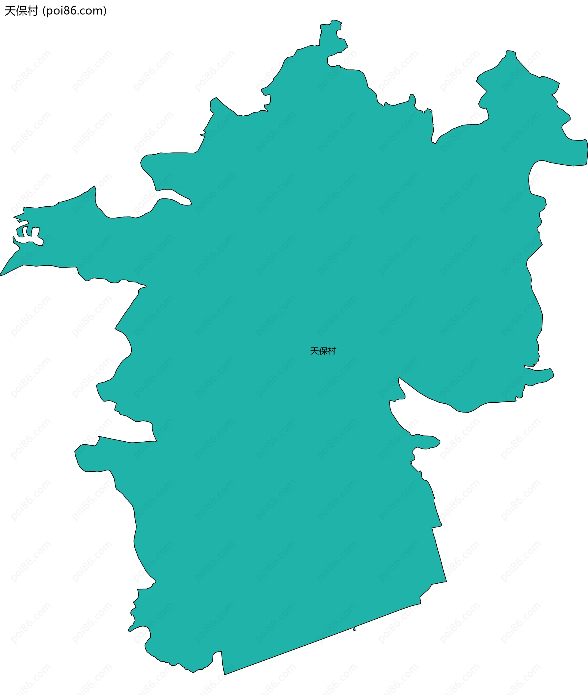 天保村边界地图