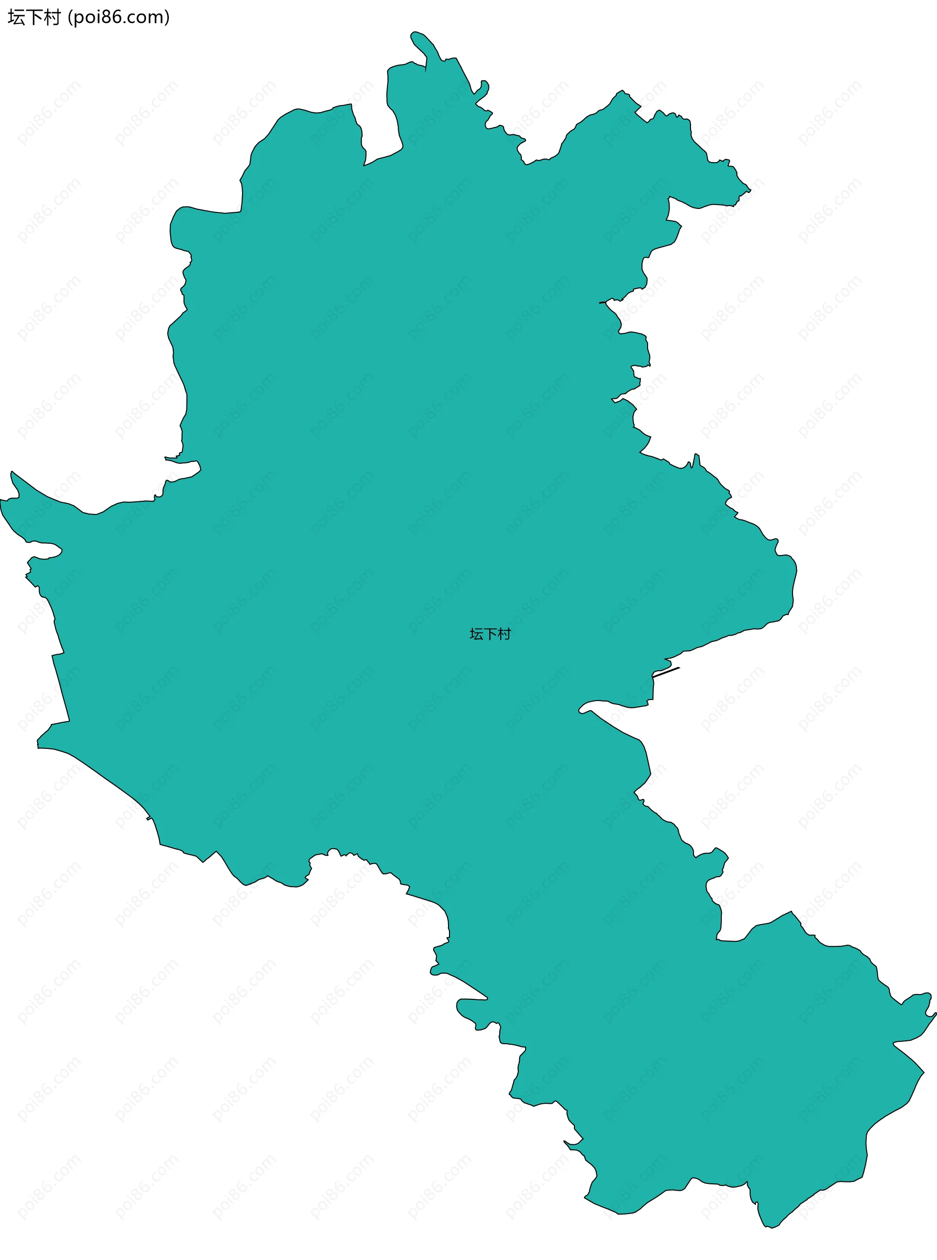 坛下村边界地图