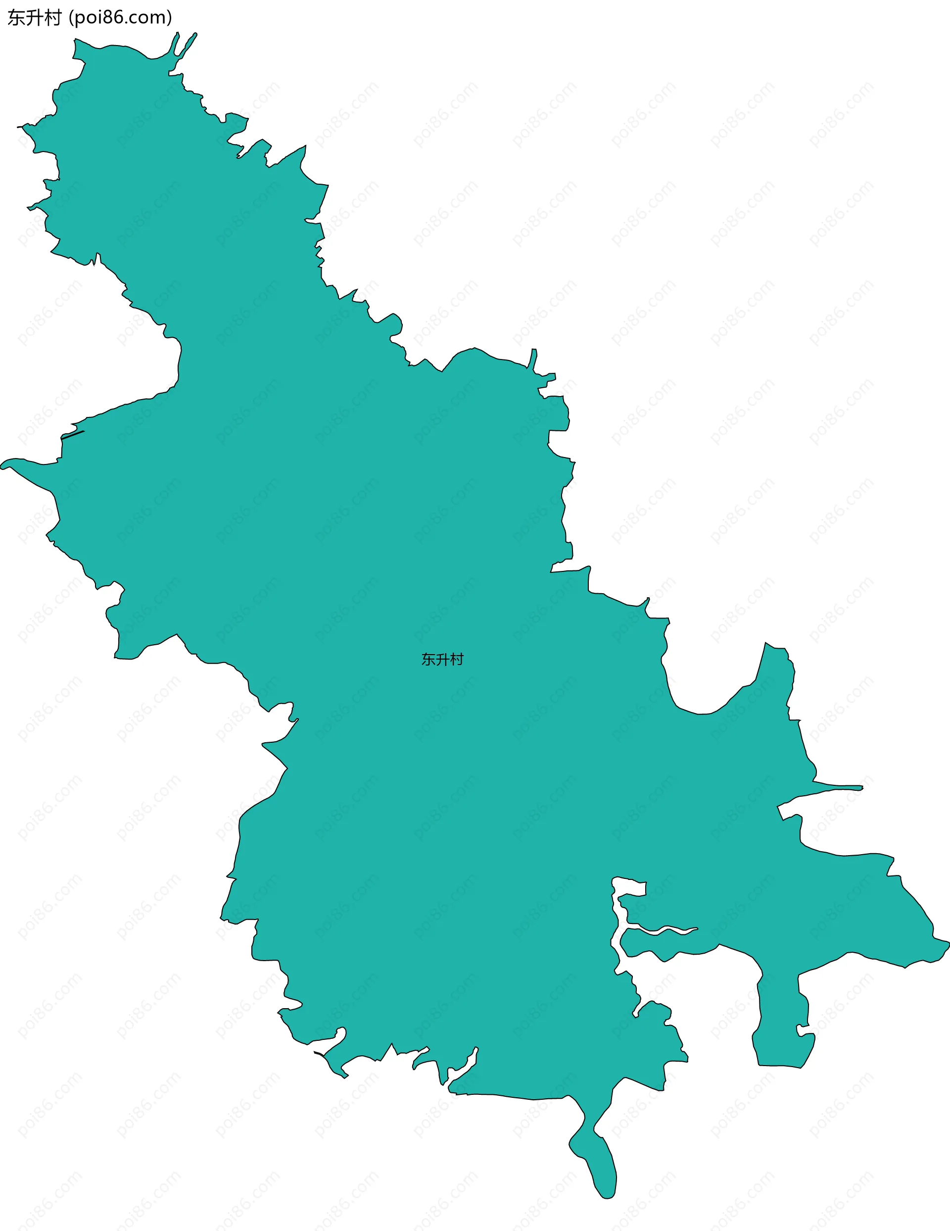 东升村边界地图