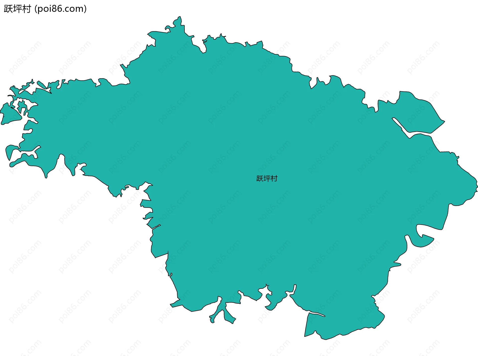跃坪村边界地图