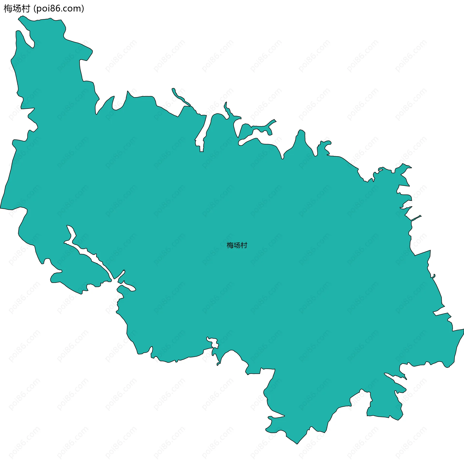 梅场村边界地图