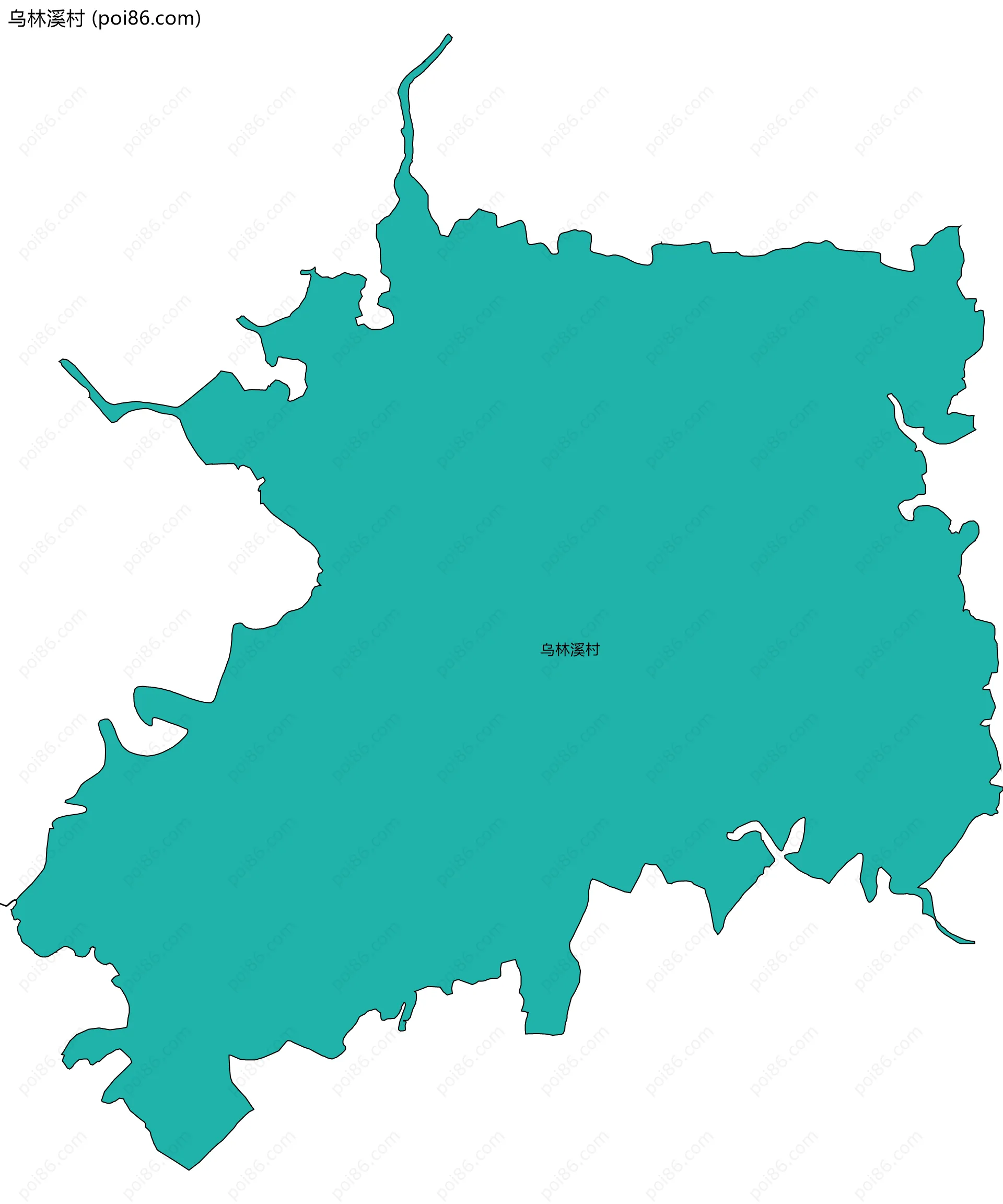乌林溪村边界地图