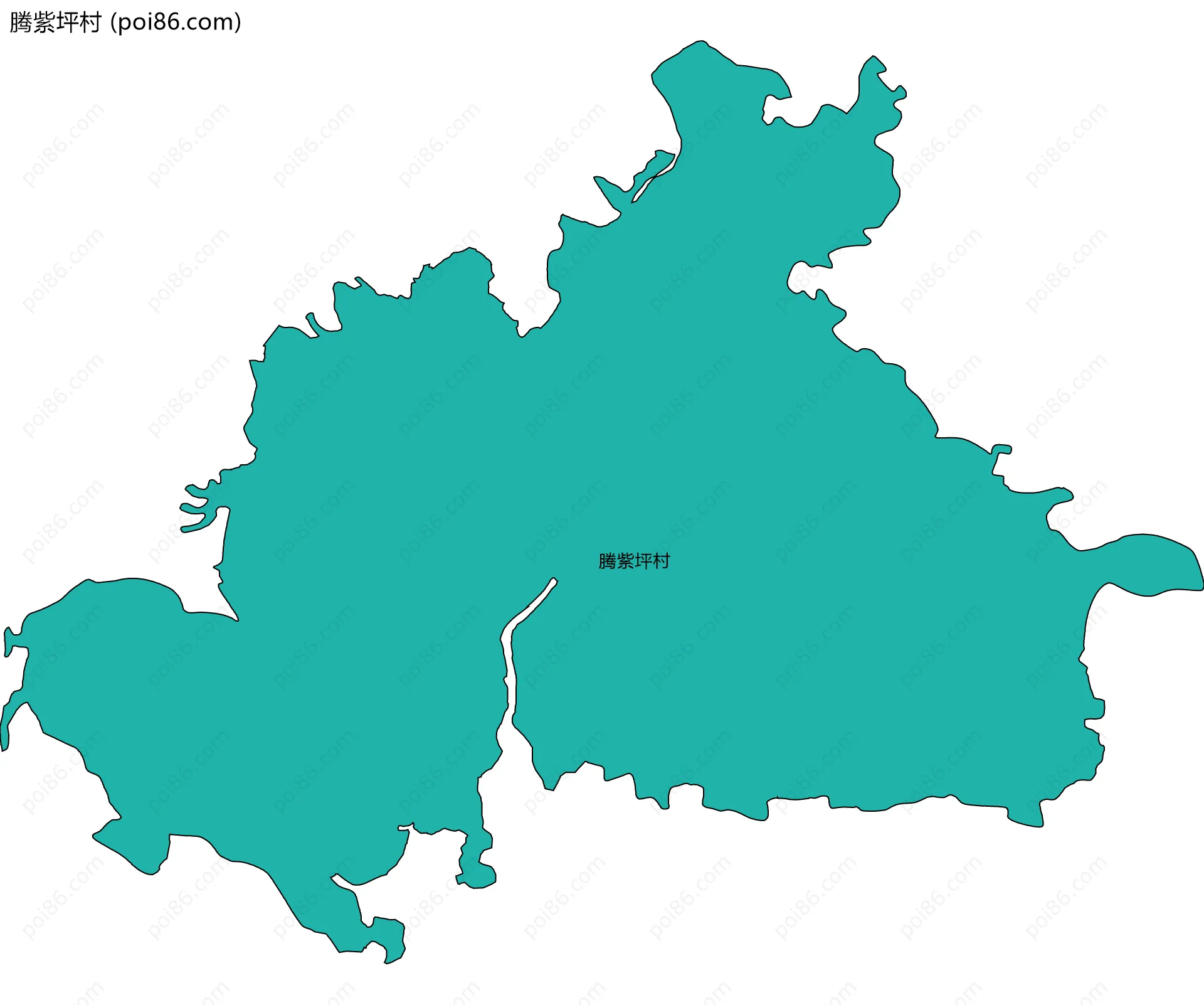 腾紫坪村边界地图