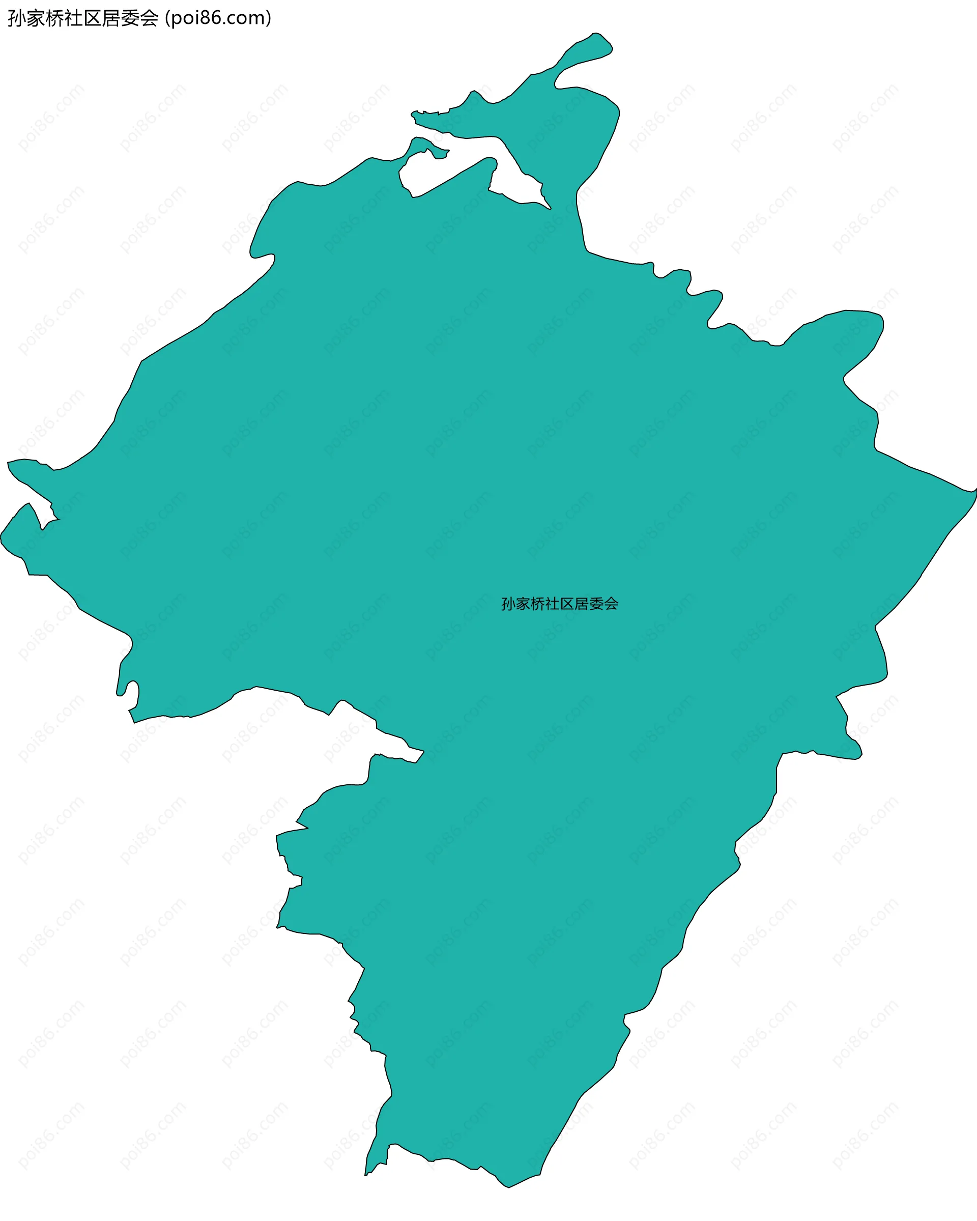 孙家桥社区居委会边界地图