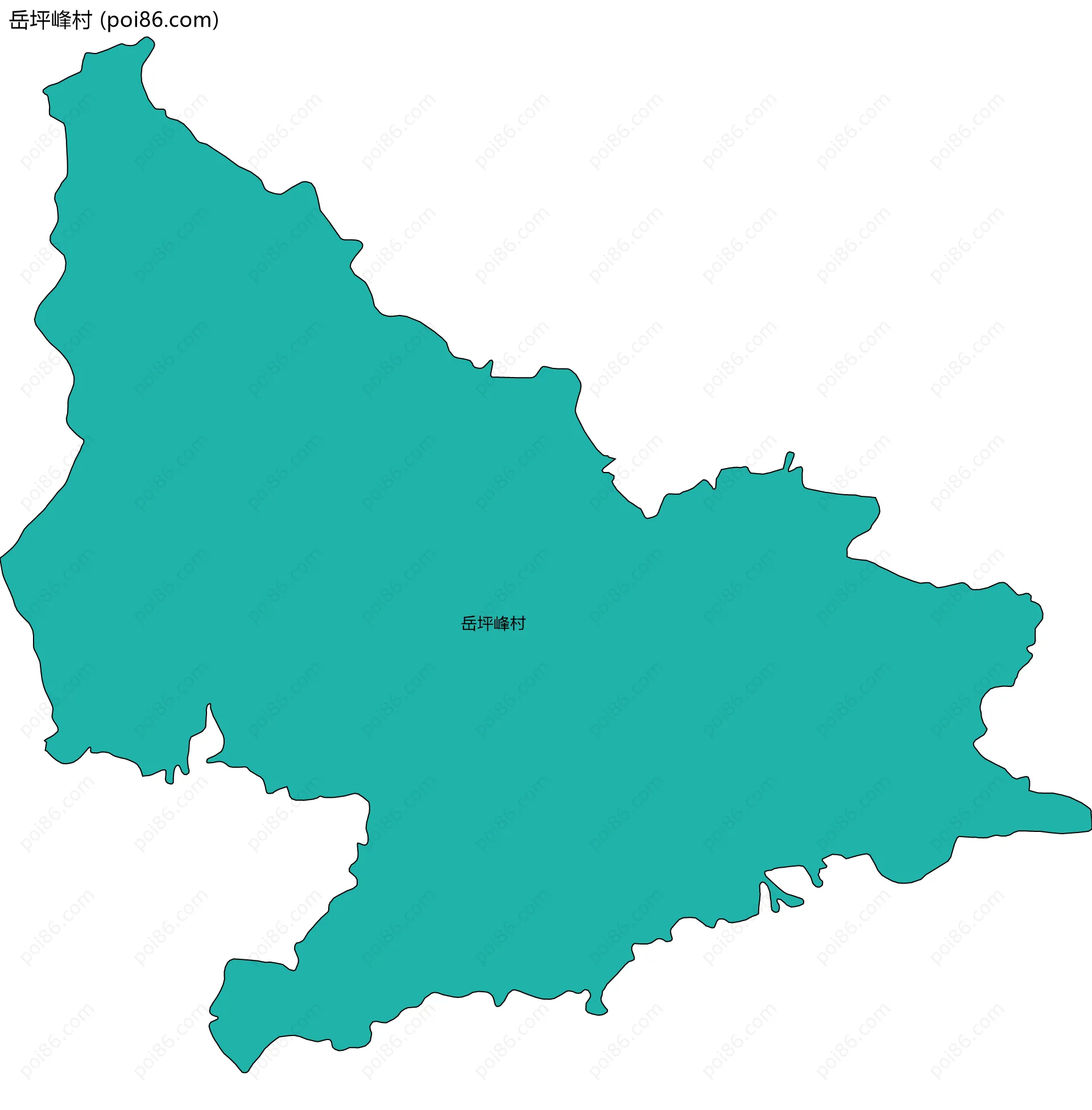 岳坪峰村边界地图