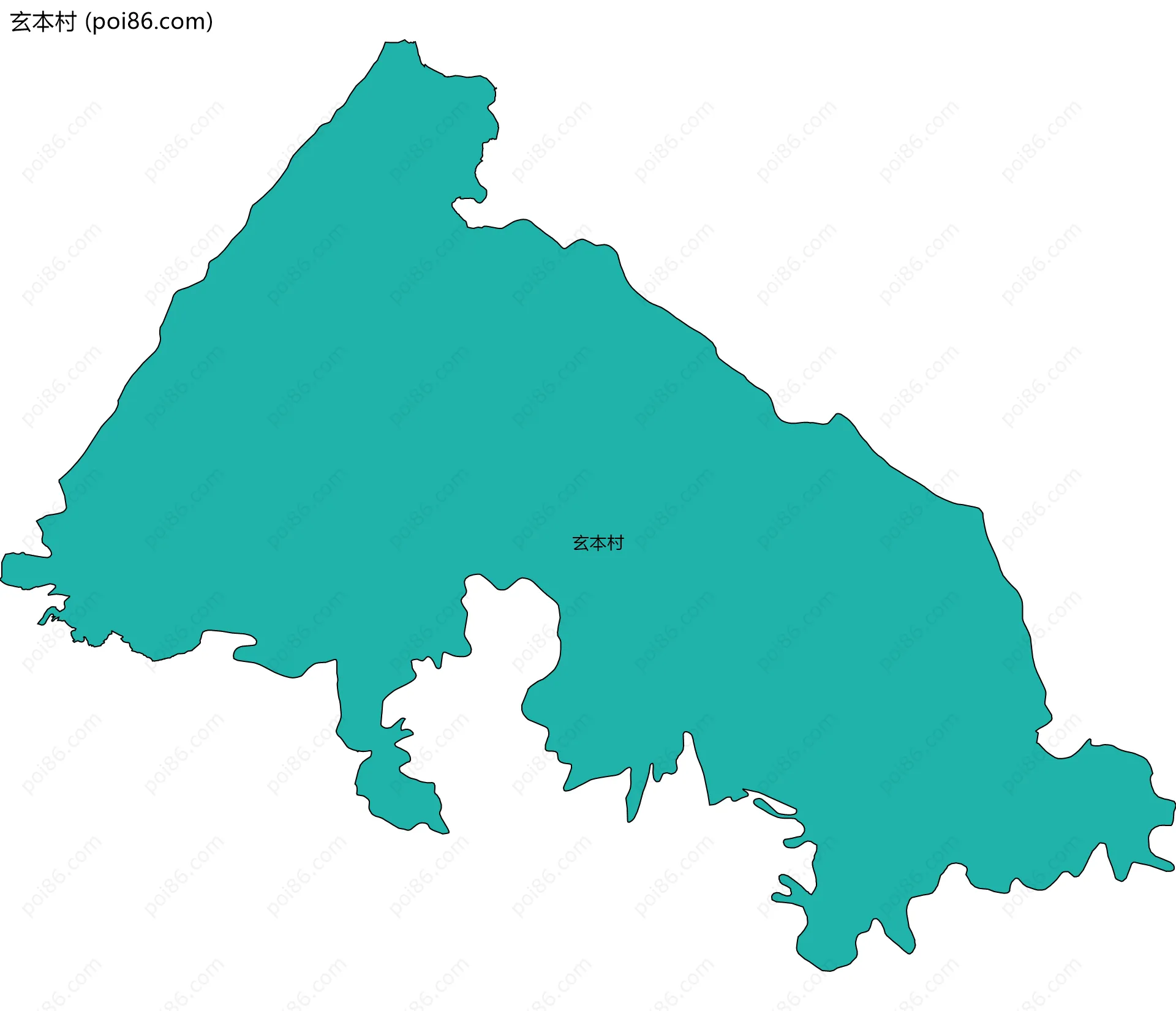 玄本村边界地图