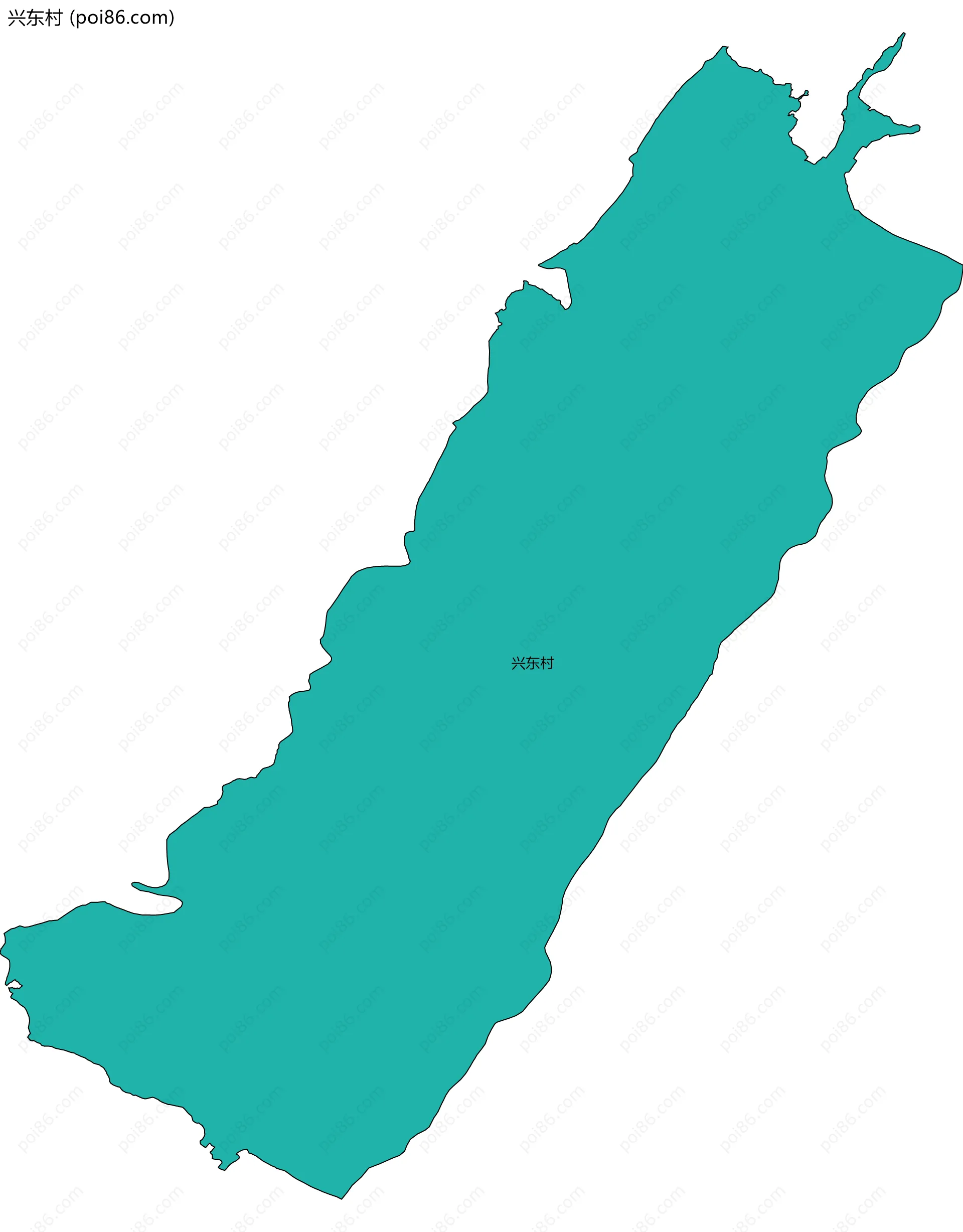 兴东村边界地图