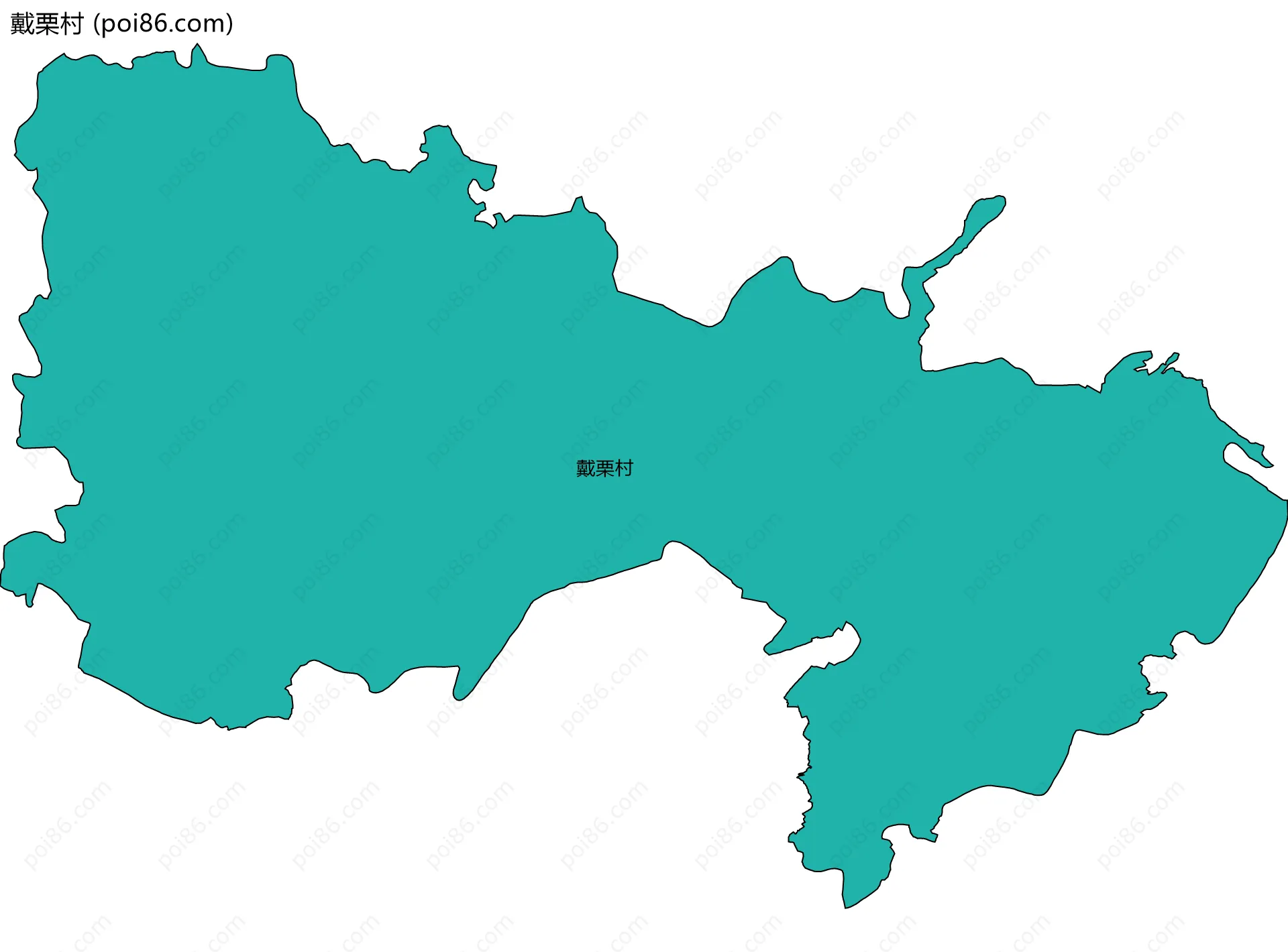 戴栗村边界地图