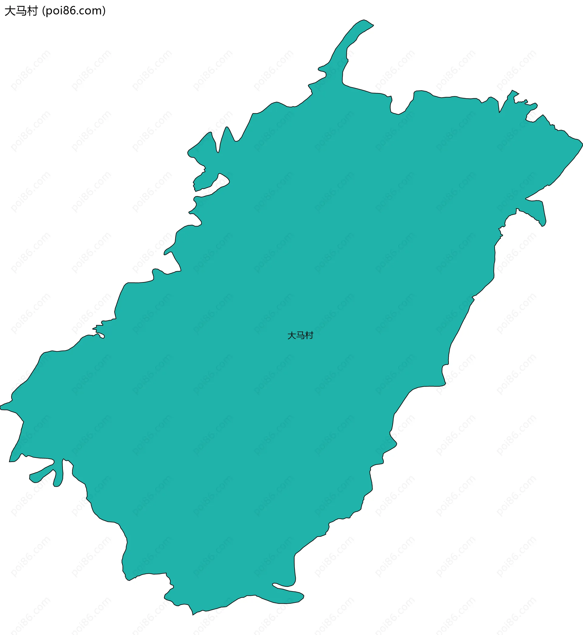 大马村边界地图