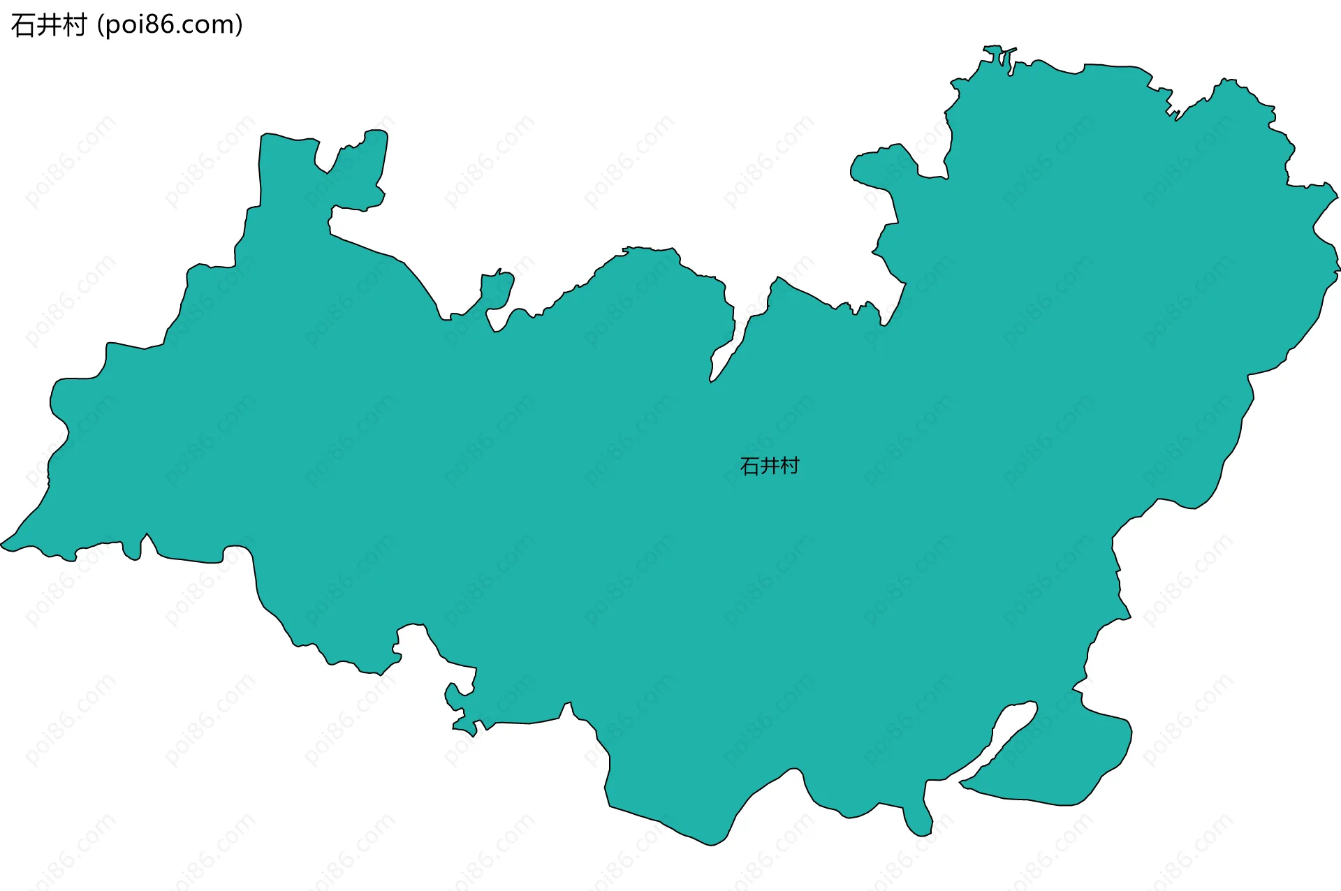 石井村边界地图