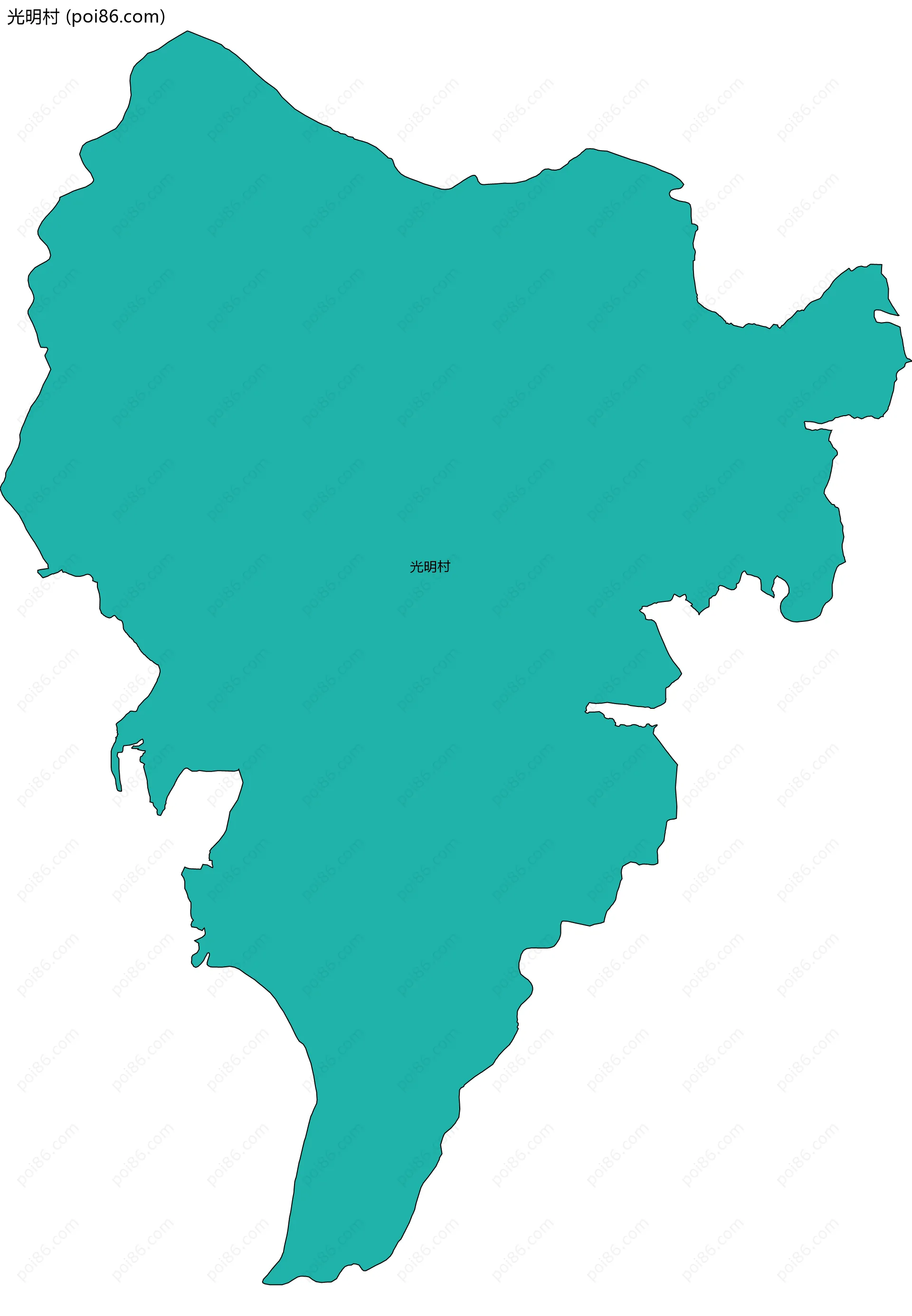 光明村边界地图