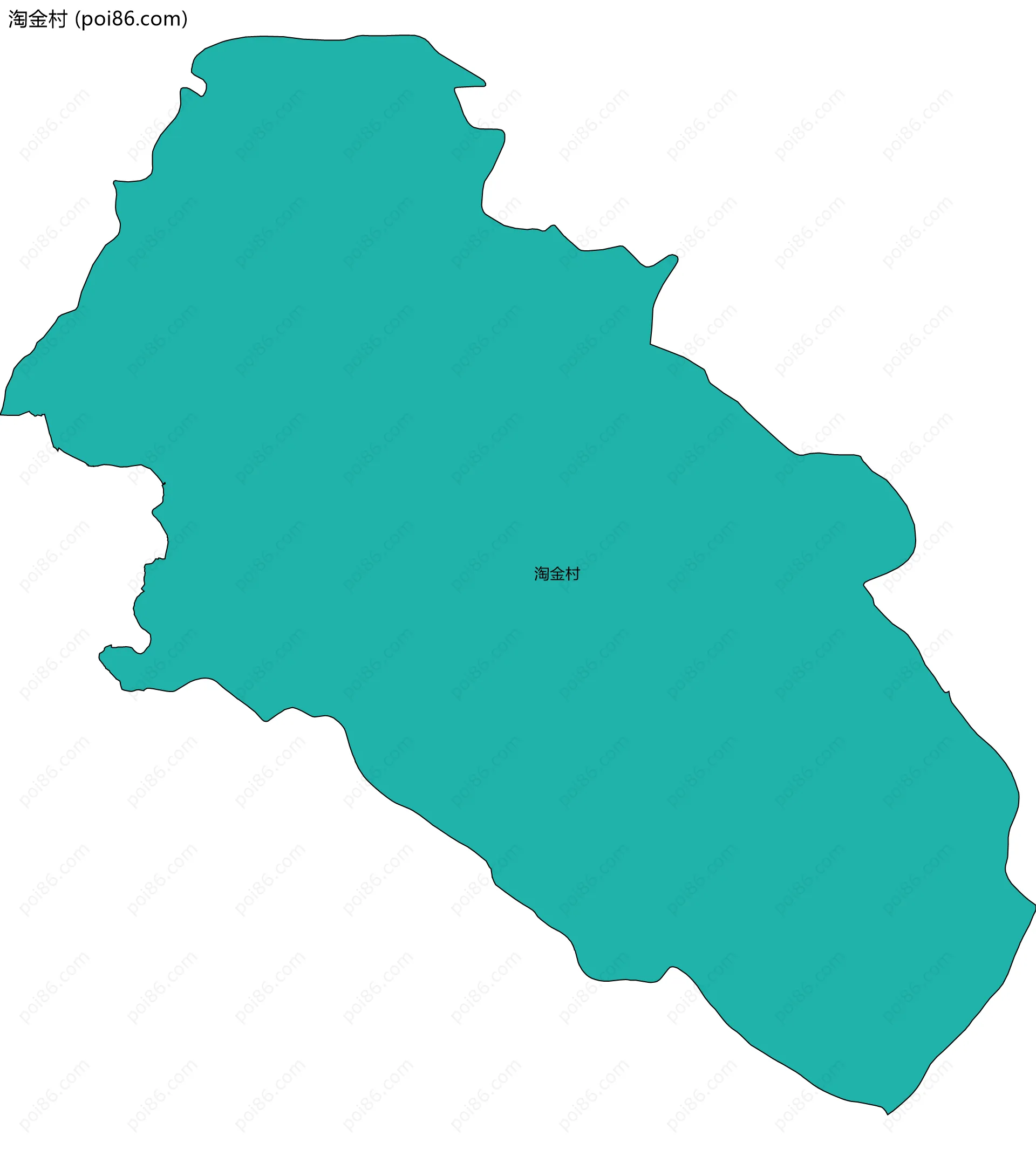 淘金村边界地图