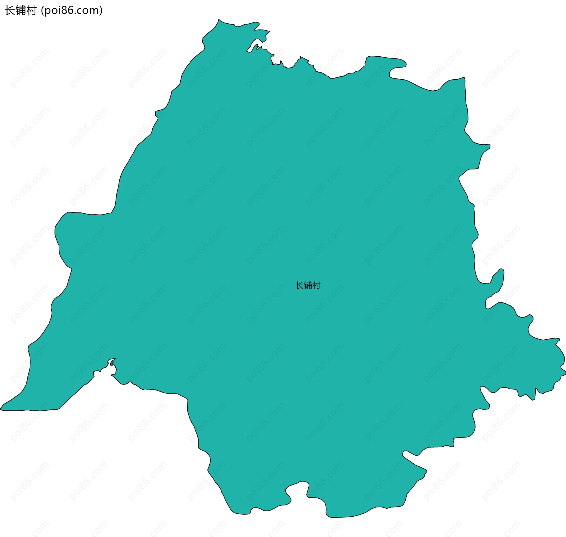长铺村边界地图