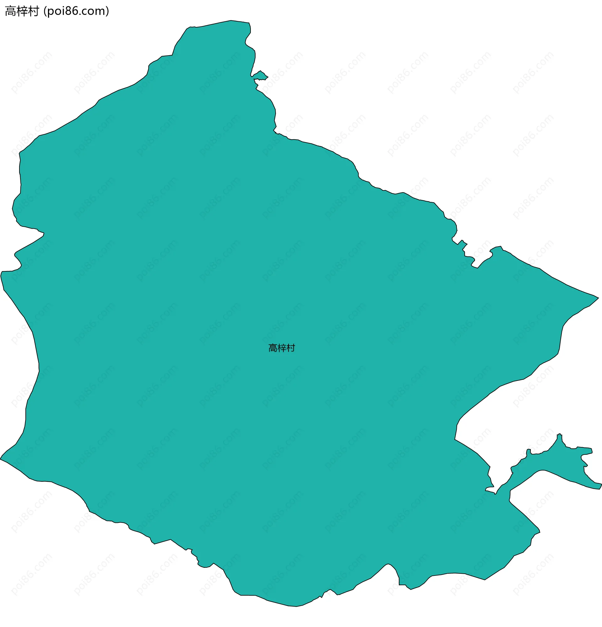 高梓村边界地图